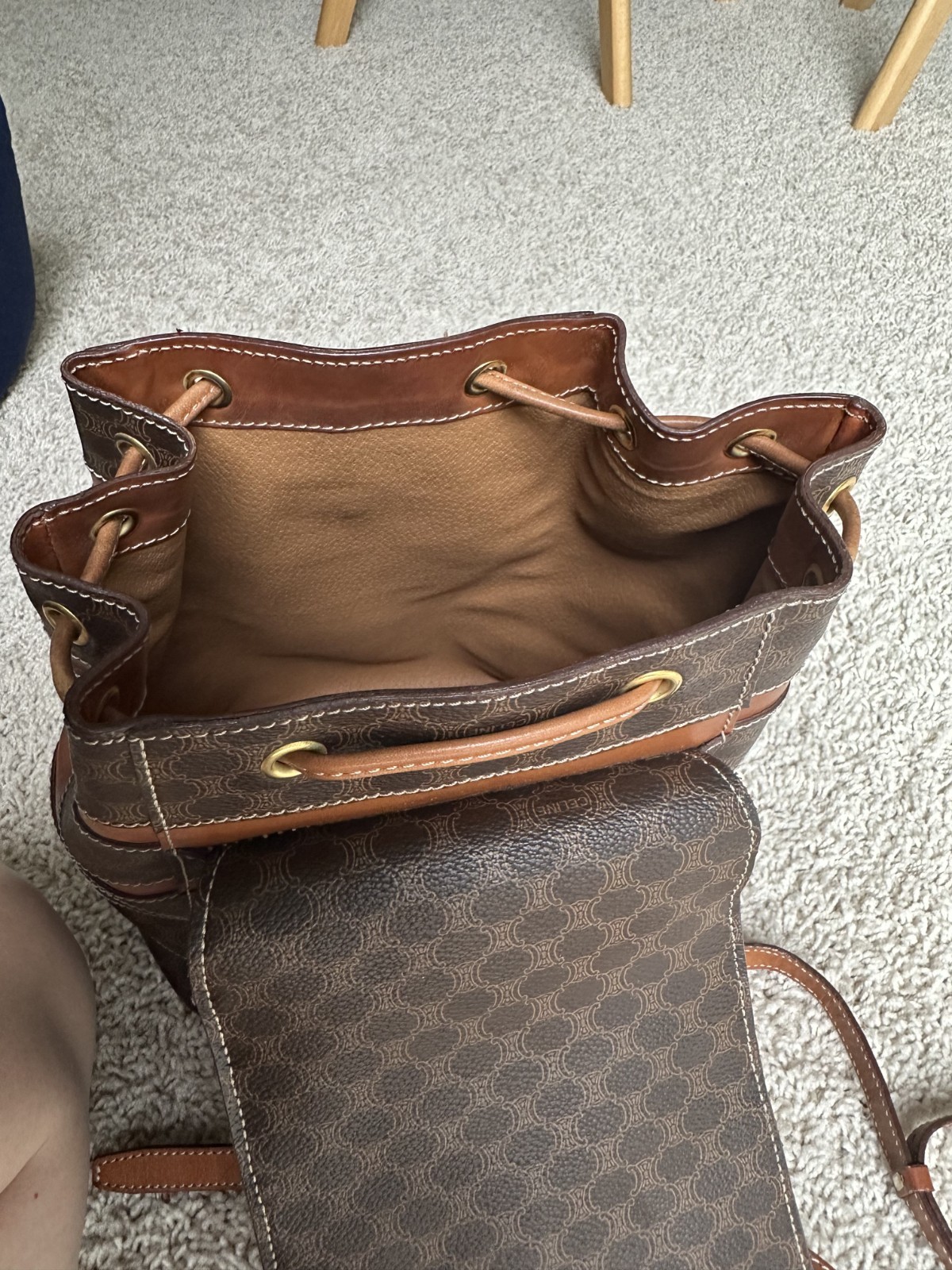 Authentic Celine Macadam Monogram Backpack