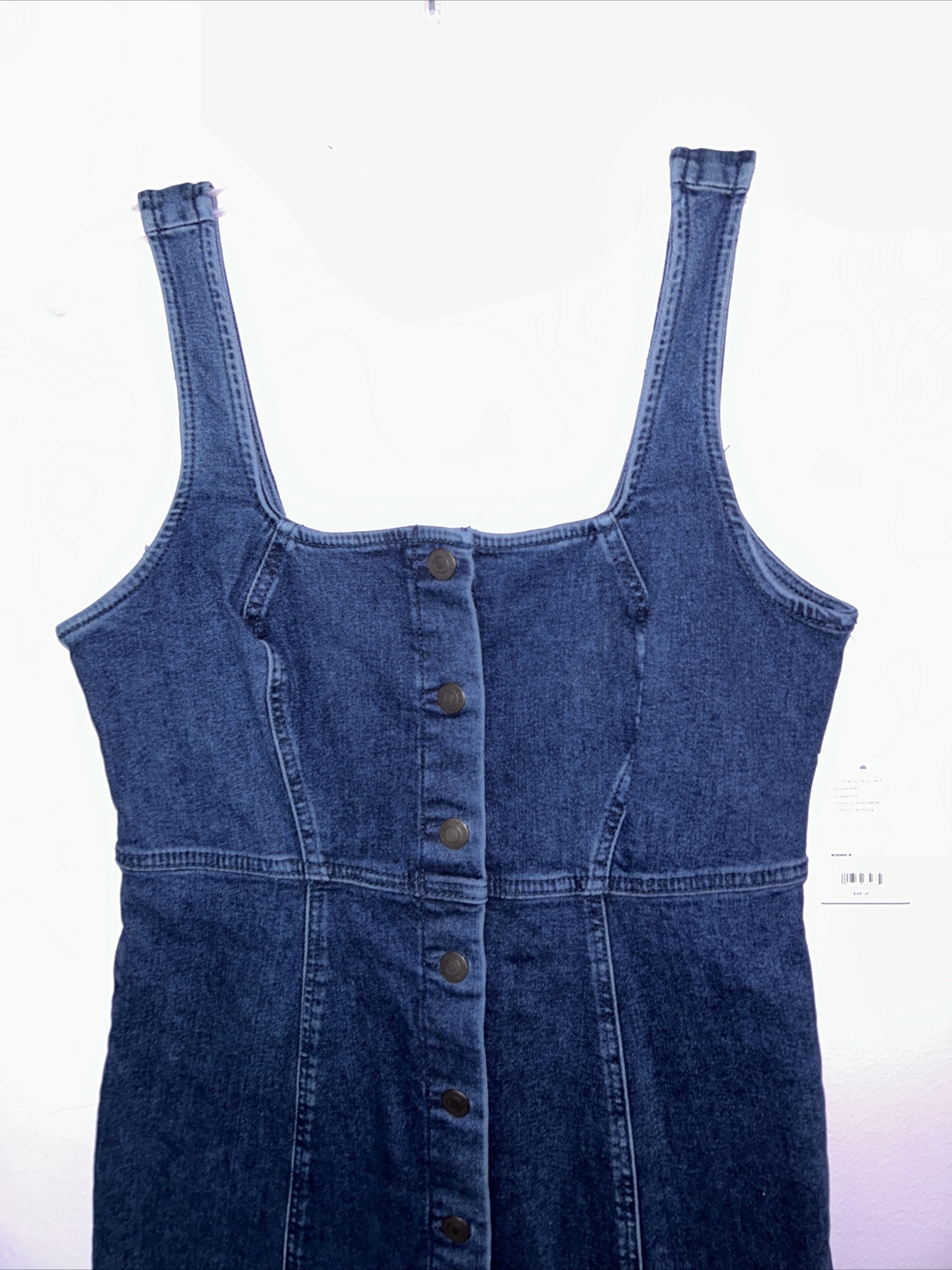 So Brand Blue Jean Denim Sleeveless Buttun up Dress Junior Size Large Nwt