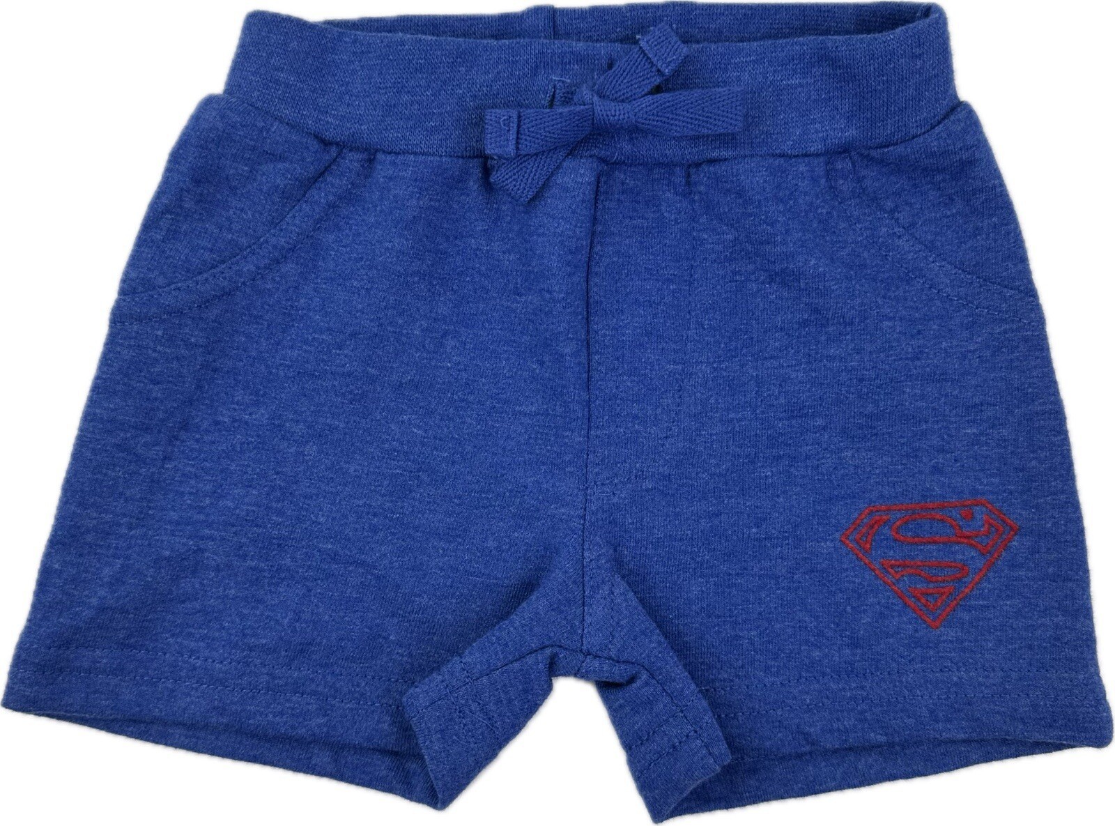 DC Comics Baby 2 Pc Grey Blue Cotton Superman Tank Top Bodysuit Shorts Set 0-3 M
