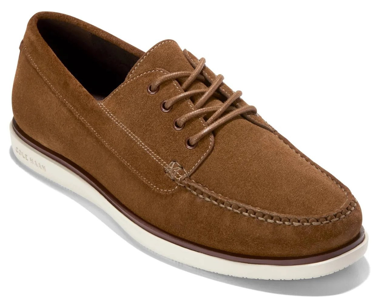 COLE HAAN GRAND 4-EYE LOAFER Men’s Boat Shoes Suede NEW Sneakers C41163