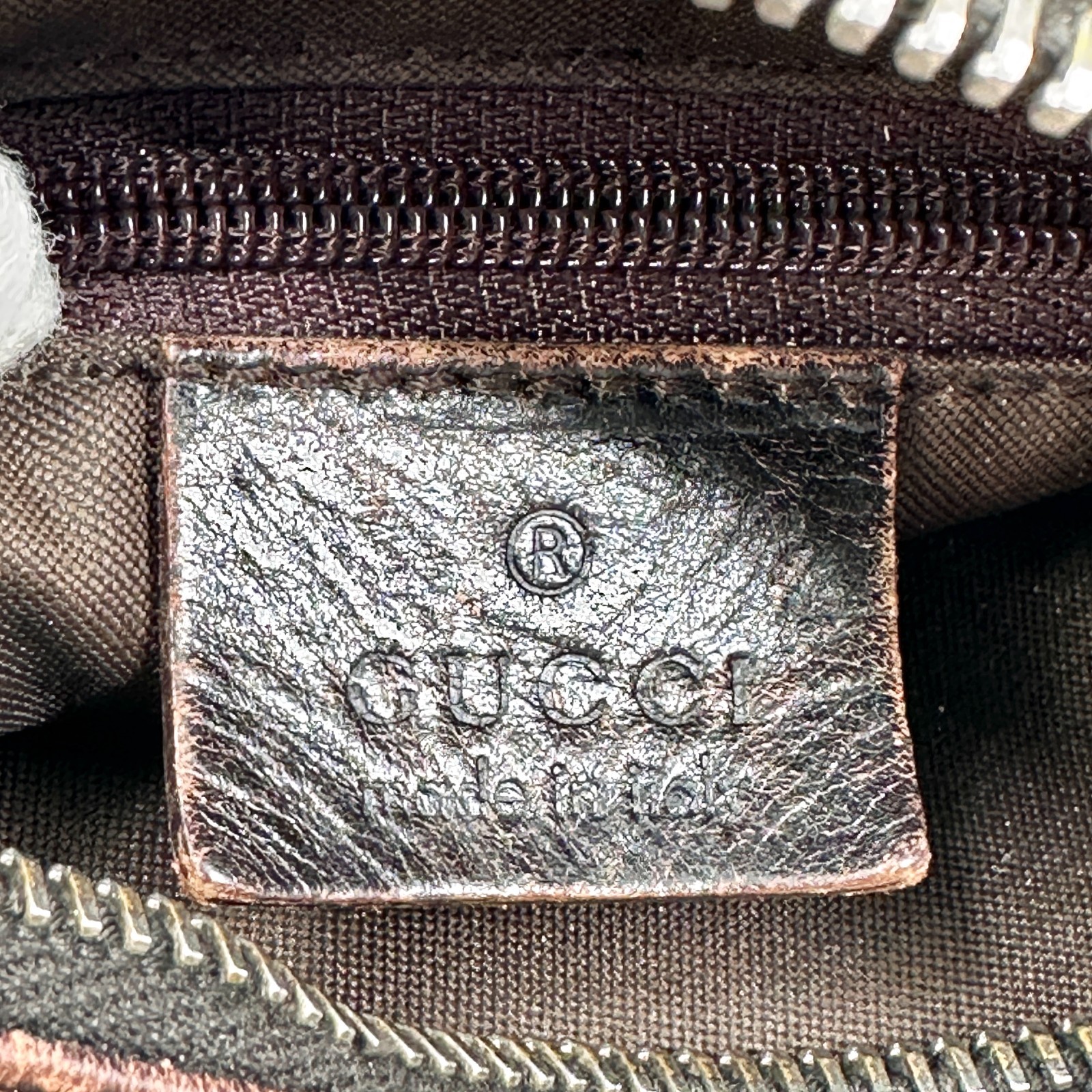 Gucci Sherry Line GG Canvas Leather Shoulder Bag 001.3341 Brown Authentic