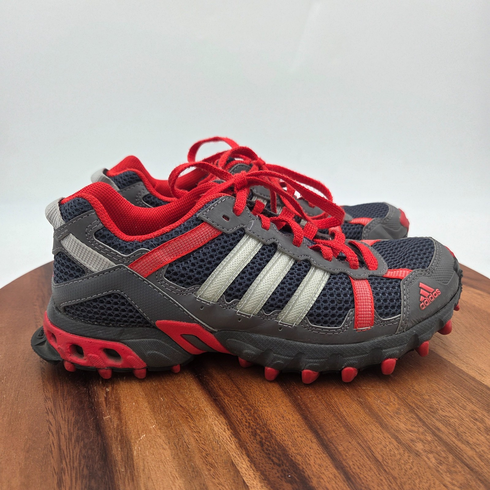 Size 6 Adidas Thrasher 1.1 Trail Wmns Running Shoes Blue-Red Athletic Sneakers