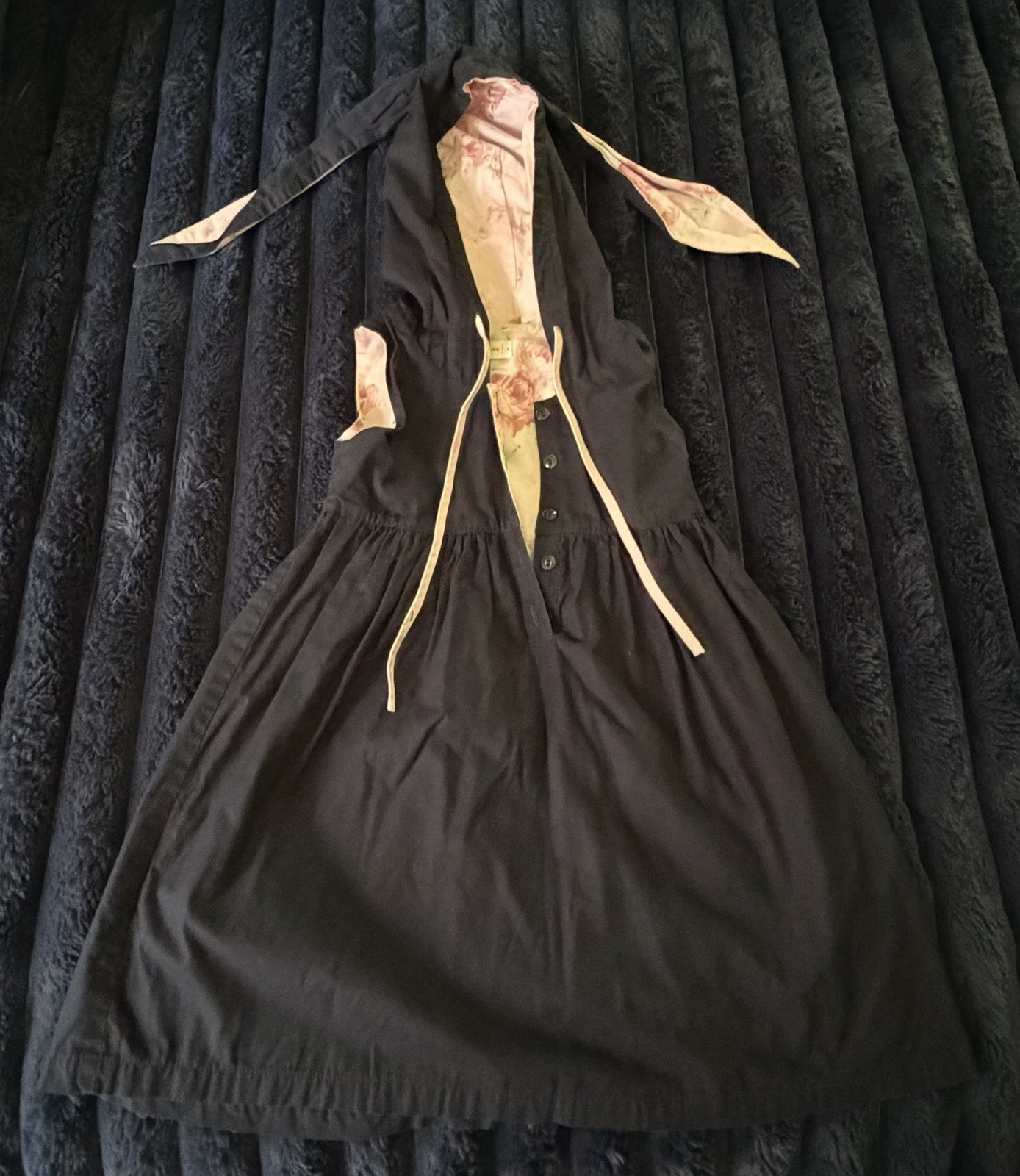 HTF Rabbit Lacy Lane Girl Navy Blue Dress Size 5 Sleeveless A-Line Knee Length