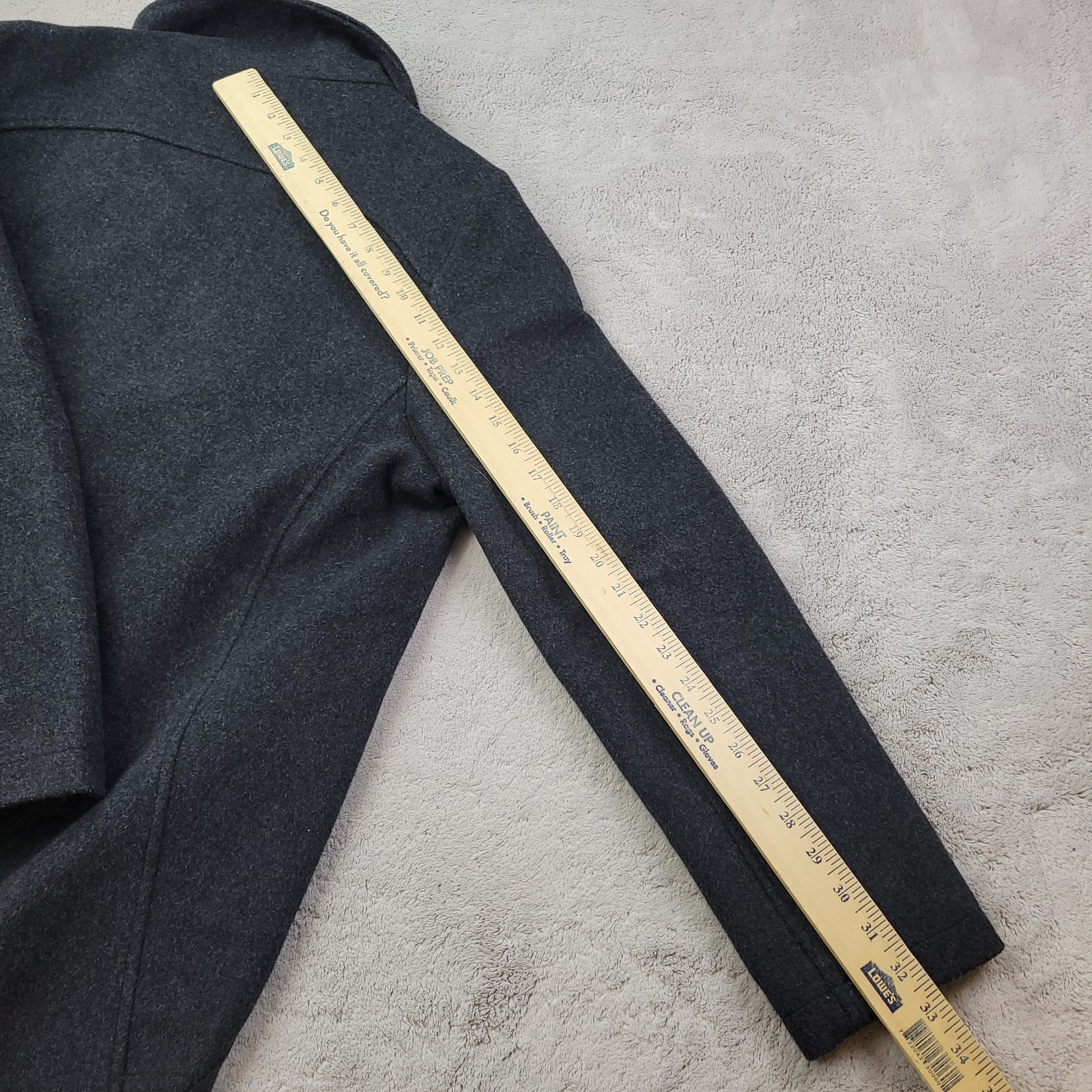 Pendleton Wool Cascade Campbell Peacoat Womens Large Gray Glacier Striped Lining