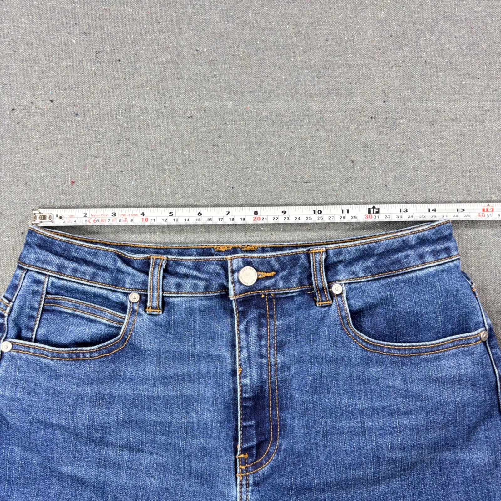OAT New York Jeans Womens 8/29 Blue High Rise Bootcut Stretch Denim PO110-CA