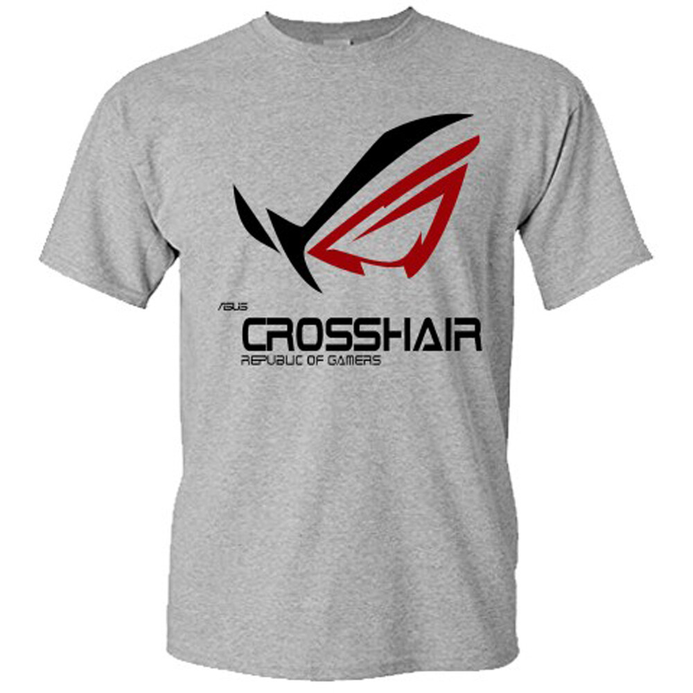 ASUS Crosshair R.O.G Men’s Grey T-Shirt Size S-5XL