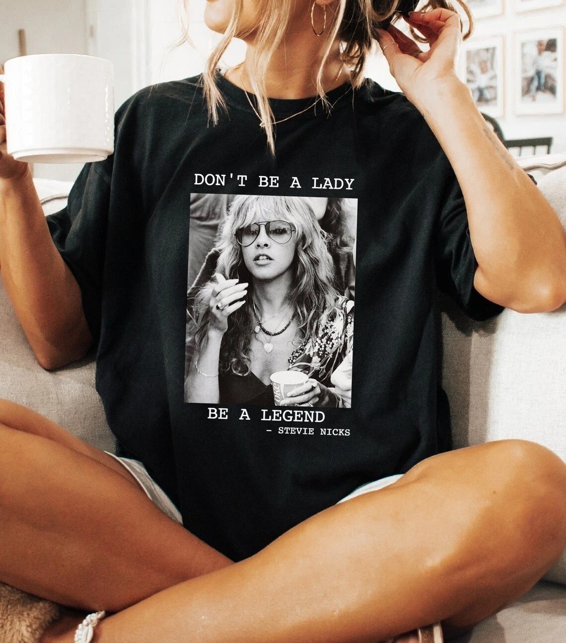 Vintage Don’t Be a Lady Be a Legend Stevie Nicks Shirt