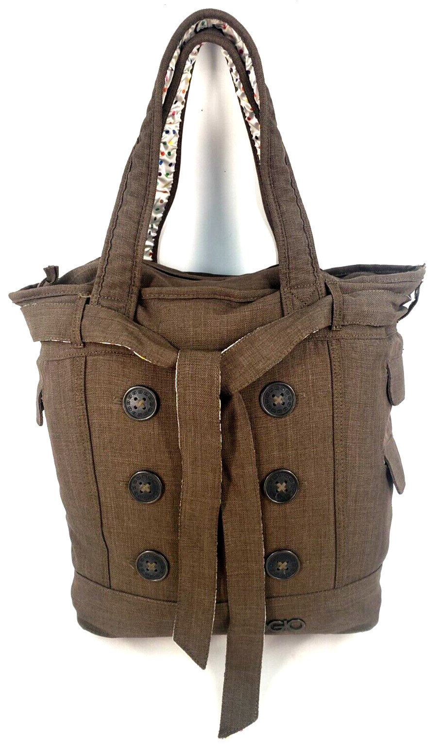 OGIO Womens Multi-Functional Laptop Bag Organizer Tote Bag Green Brown Polyester