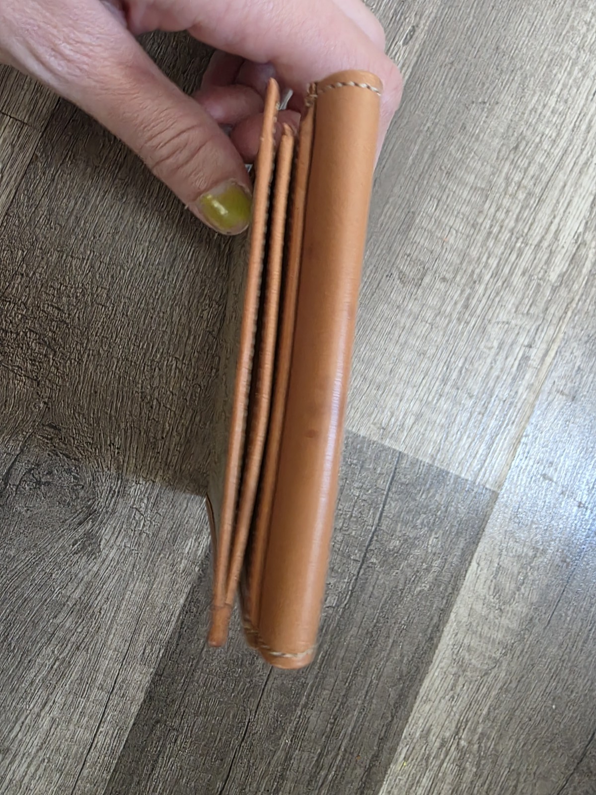 Vintage Celine Brown Triomphe Canvas 3-Fold Wallet Macadam Leather Designer