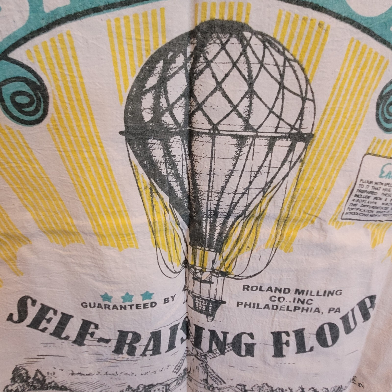 Flour Sack BALLOON Feed Sack Top T Shirt Vintage Look Cotton One Size TEE