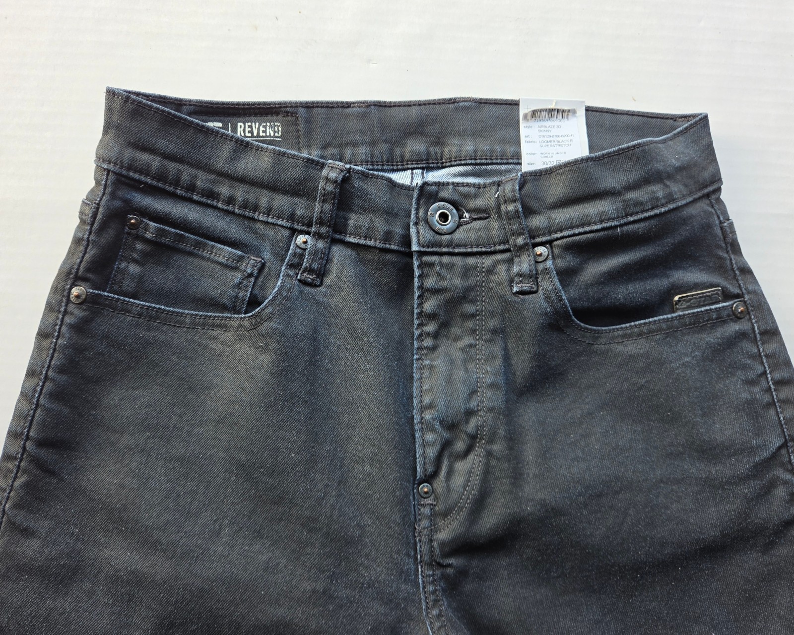 G-Star RAW Men’s Apparel Revend Airblaze 3D Skinny Black Jeans – Size: 30