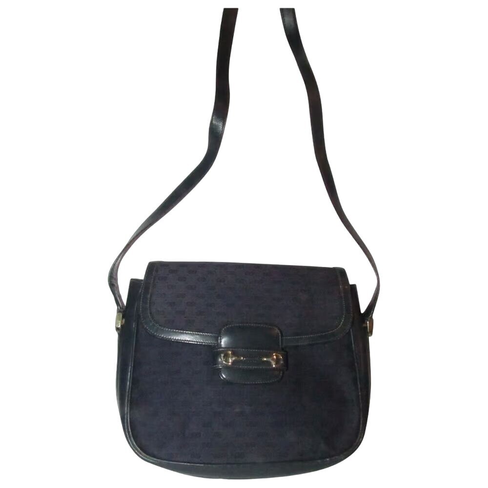 Gucci blue micro Guccissima 1955 horse-bit shoulder/crossbody