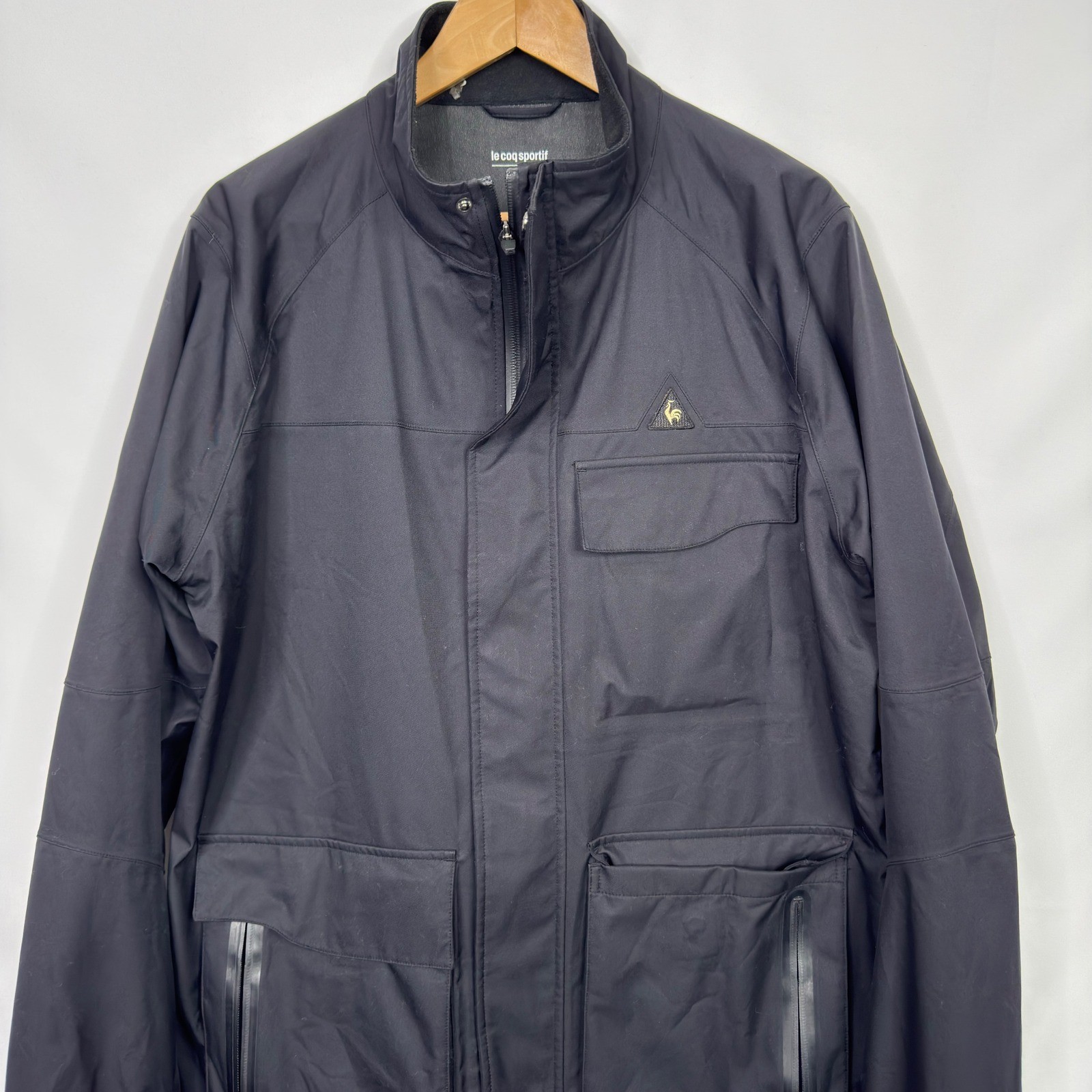 Le Coq Sportif Ermilos Black Outdoor Jacket Mens XL Sportswear Outerwear