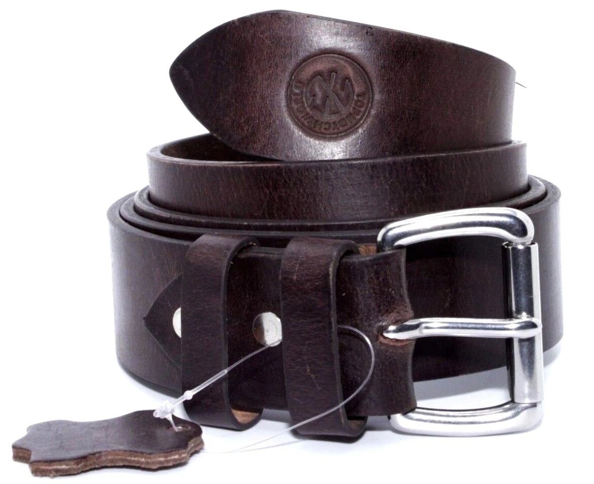 Men’s Genuine Buffalo full grain Leather Belt, 1 1/2″ width, Handmade by valdrax
