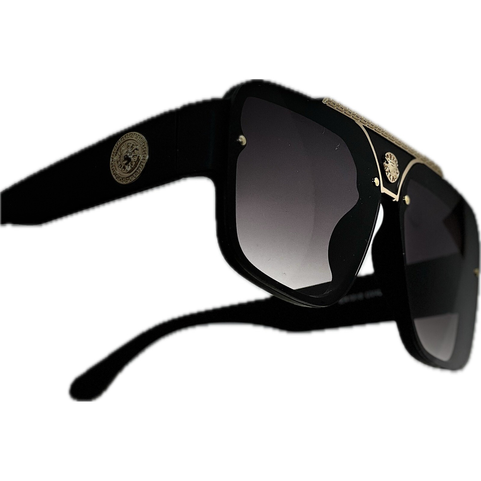 Men Sunglasses Classy Square Black Lens Cholo Style Hip Hop Gangster Style Gafas