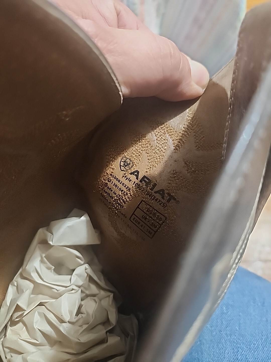 ARIAT HERITAGE OILED BROWN LEATHER ROUND TOE COWBOY WORK BOOTS #34725 MEN’S 8.5D