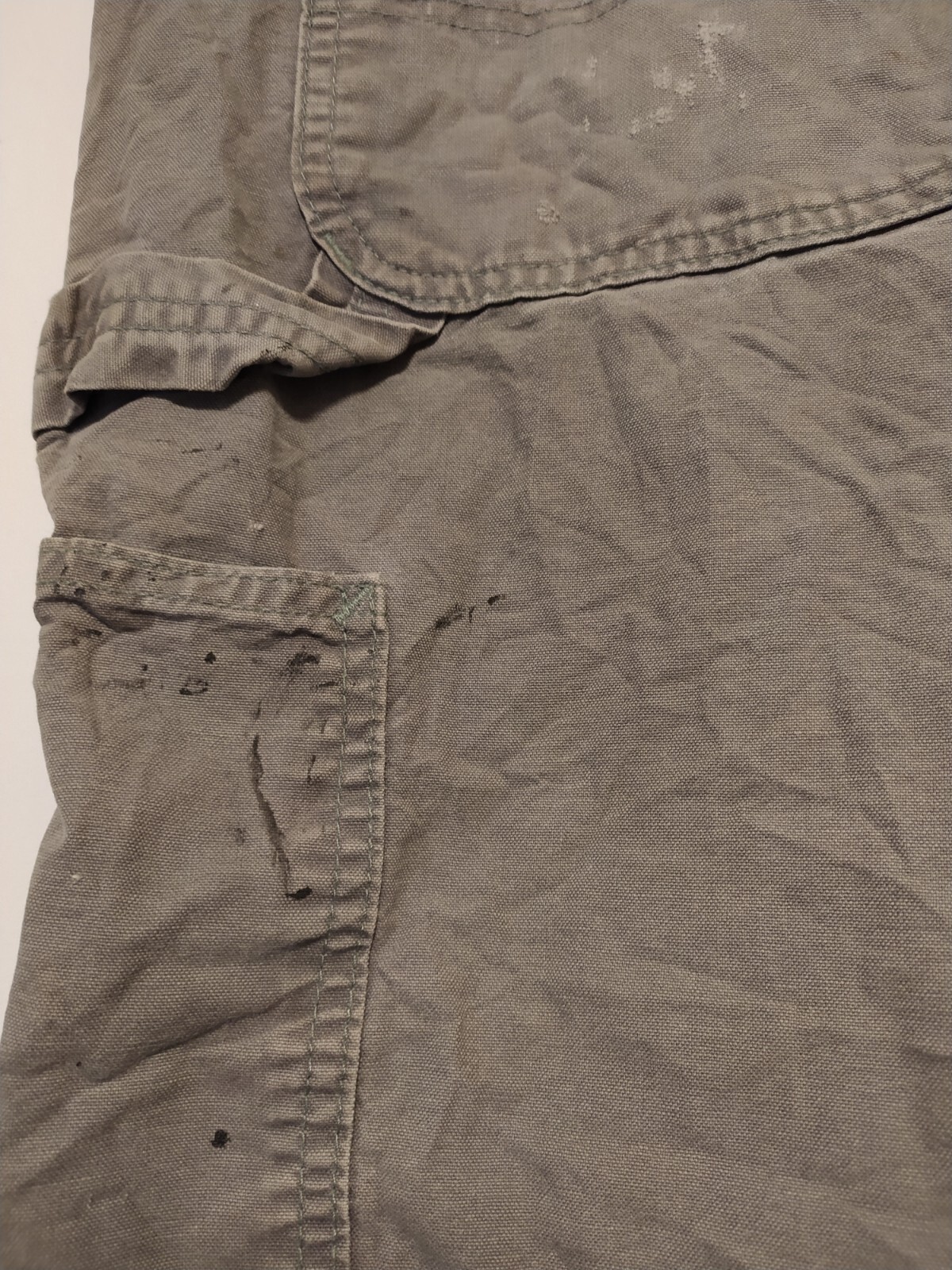 Carhartt Shorts Mens W40 Grey Cargo Utility Carpenter B147 FAT Paint Marks Work