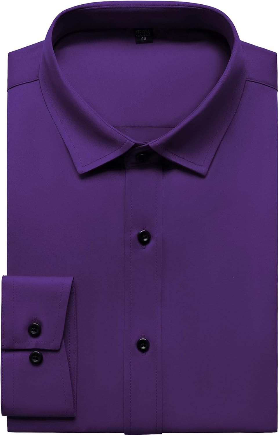 Men’s Wrinkle-Resistant Formal Stretch Dress Shirt, Button Down for Wedding