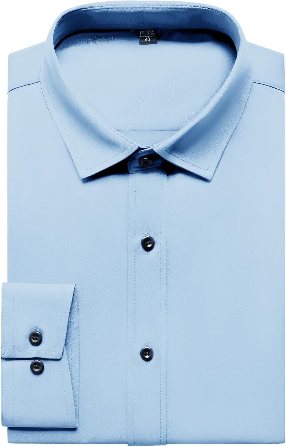 Men’s Wrinkle-Resistant Formal Stretch Dress Shirt, Button Down for Wedding