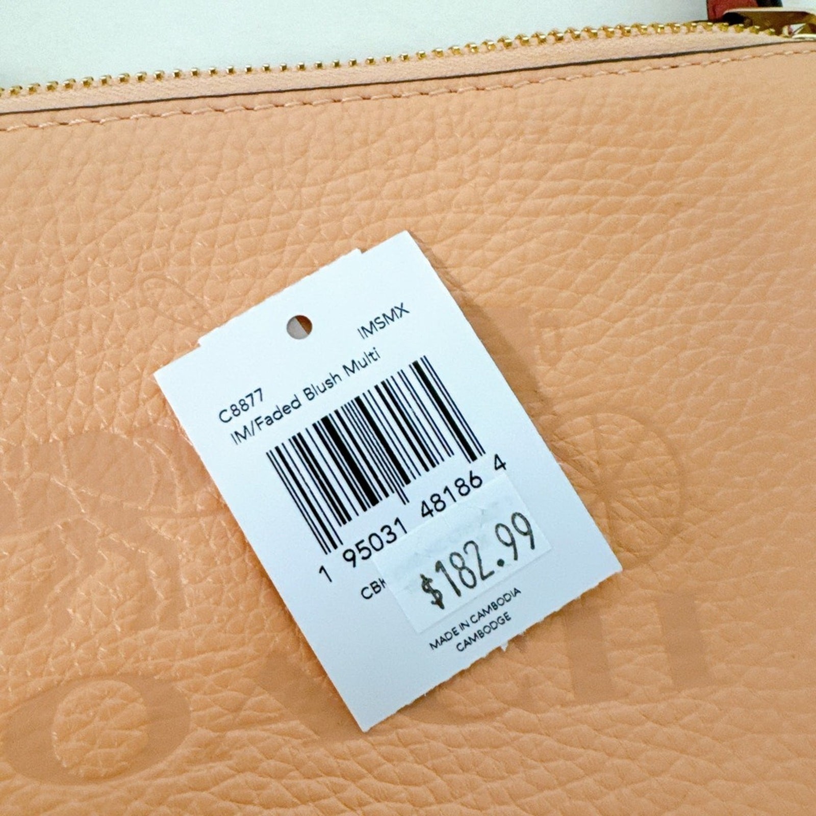 Coach C8877 Nolita 19 In Colorblock With Horse And Carriage In Gold/Faded Blush