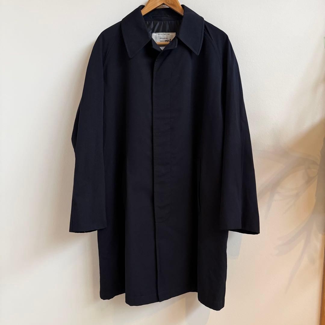 COMOLI British Royal Navy Raincoat Mens Vintage 60s 70s Military Style Jacket