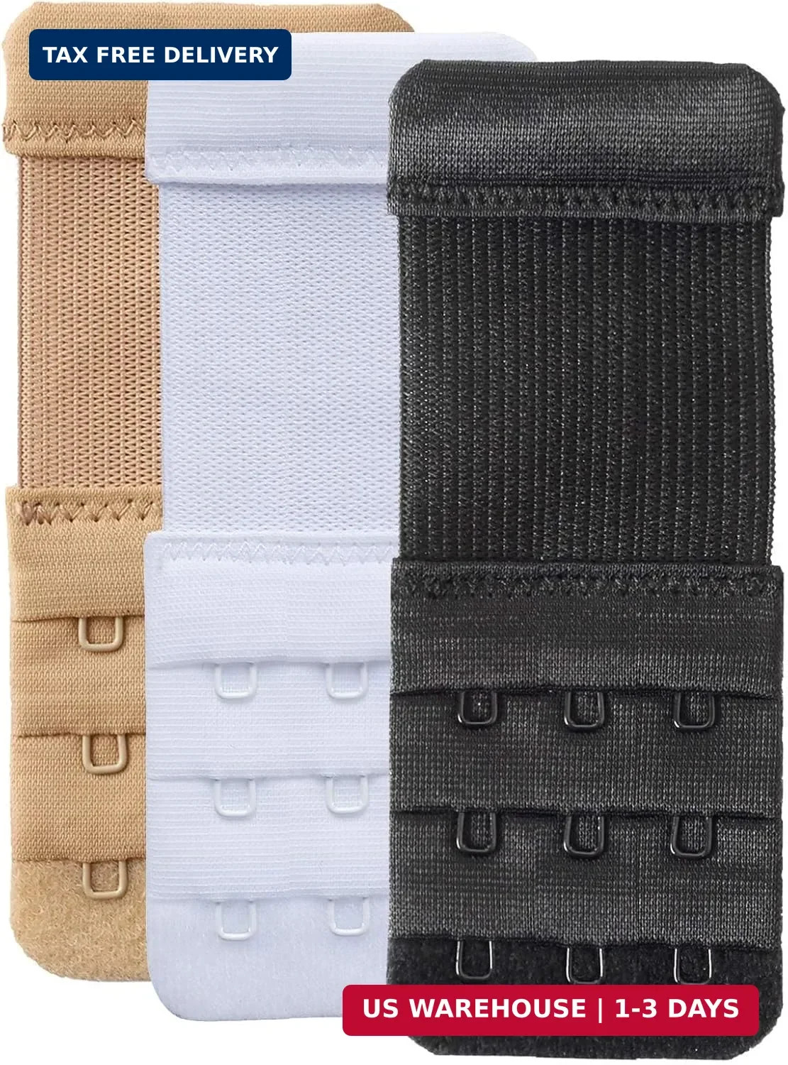 Women’s Bra Extender 3 Hook / 2 Hook Bra Extension Strap Soft and Comfortable