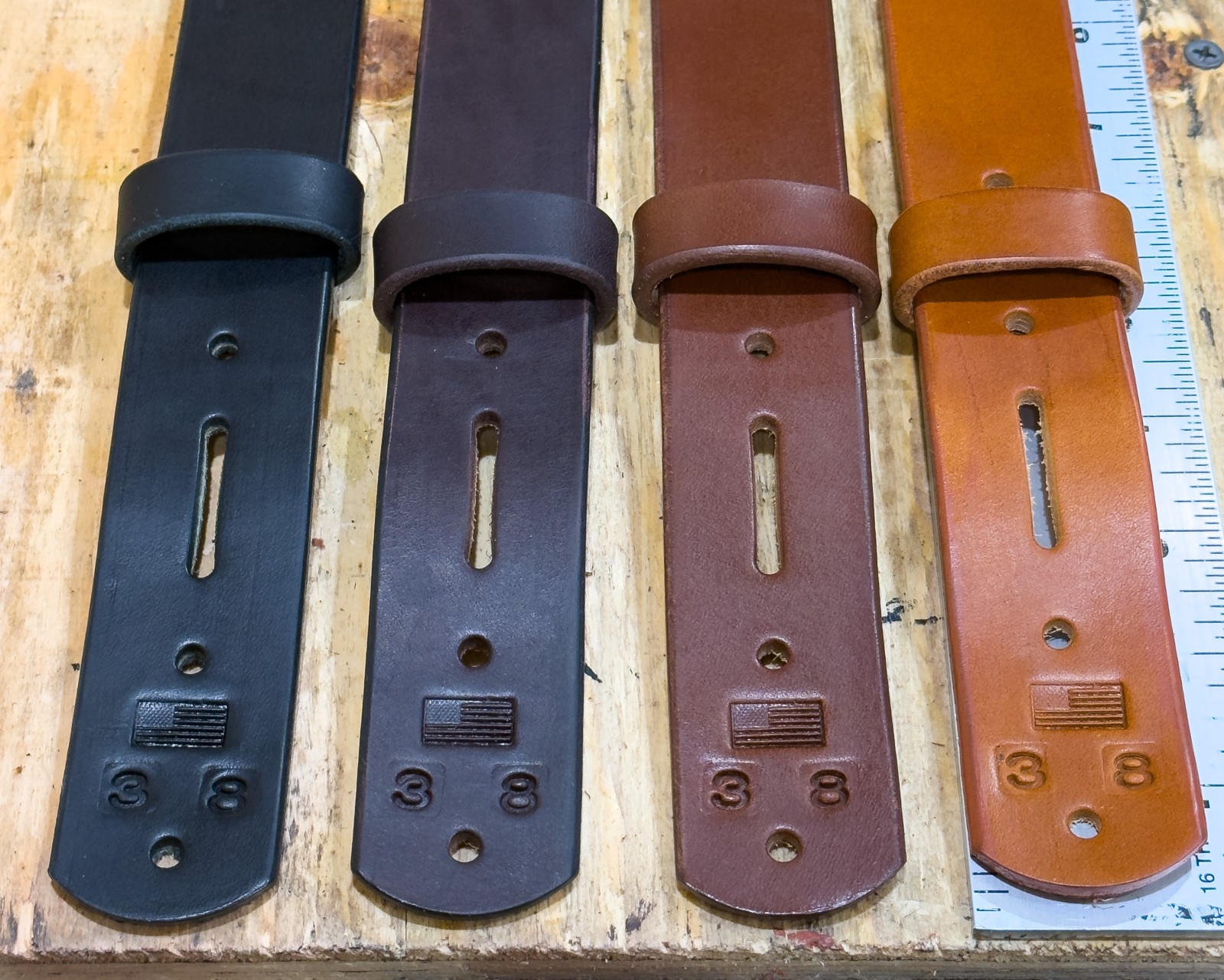 Handmade 1.5” Hermann Oak English Bridle Leather Belt – Full Grain USA Made