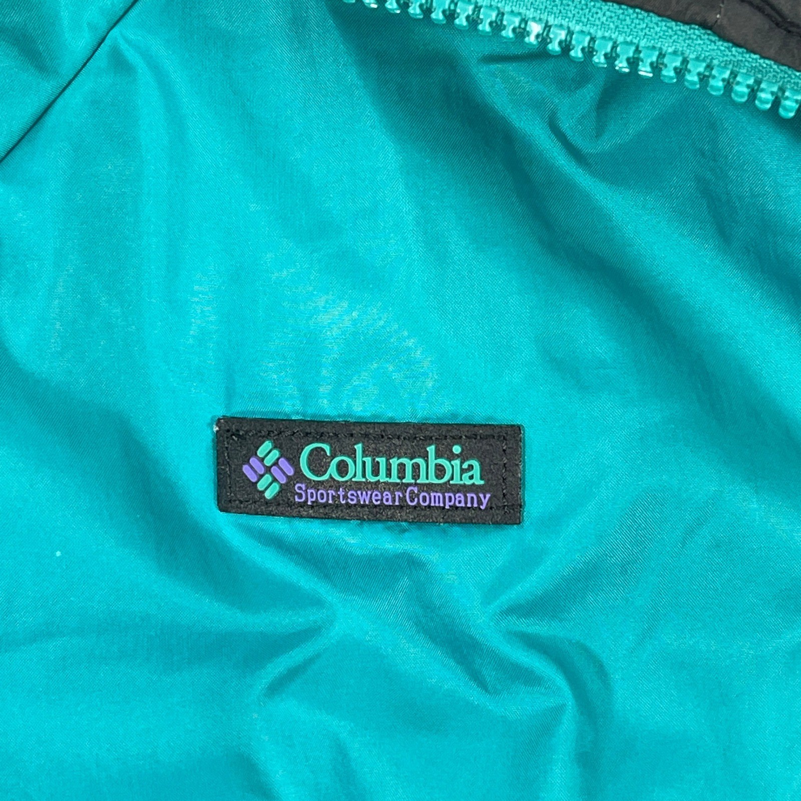 Columbia Reversible Mens Large Black Blue Full Zip Sportswear Company Jacket