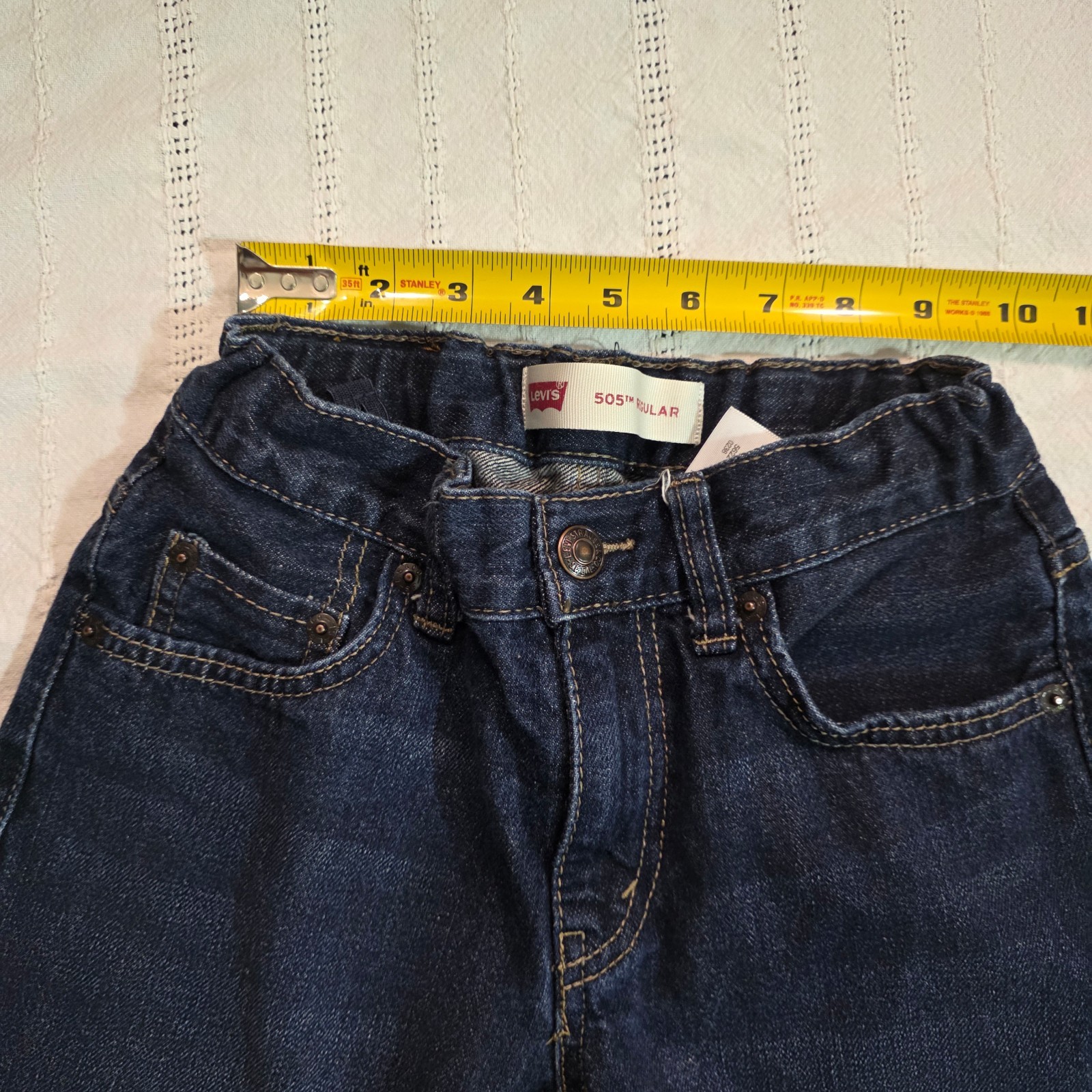 Levi’s 505 Regular Boys Jeans Dark Wash Size 8 REG W24 L22