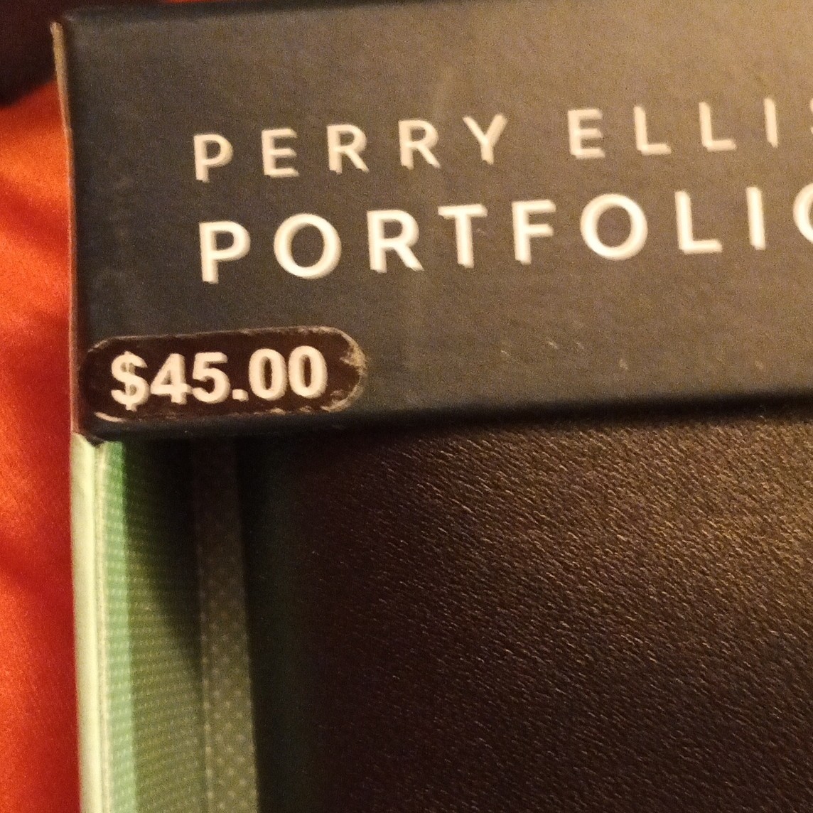 Perry Ellis Portfolio Men’s Black Solid Wallet with Logo Accents