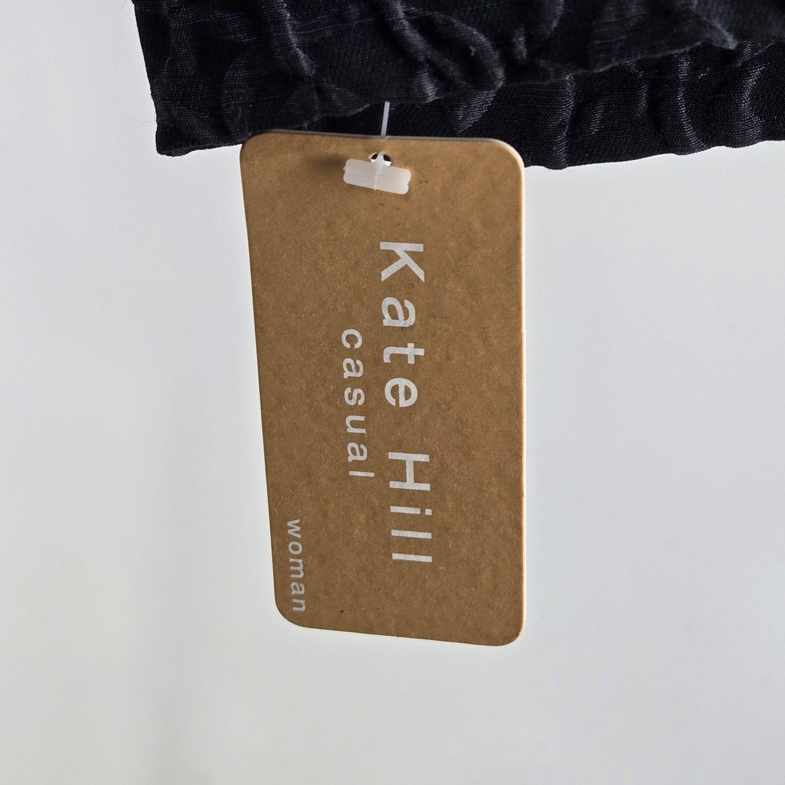 Kate Hill Jacket Womens 14W Black Silk Blend Crepe Collared Button Relaxed