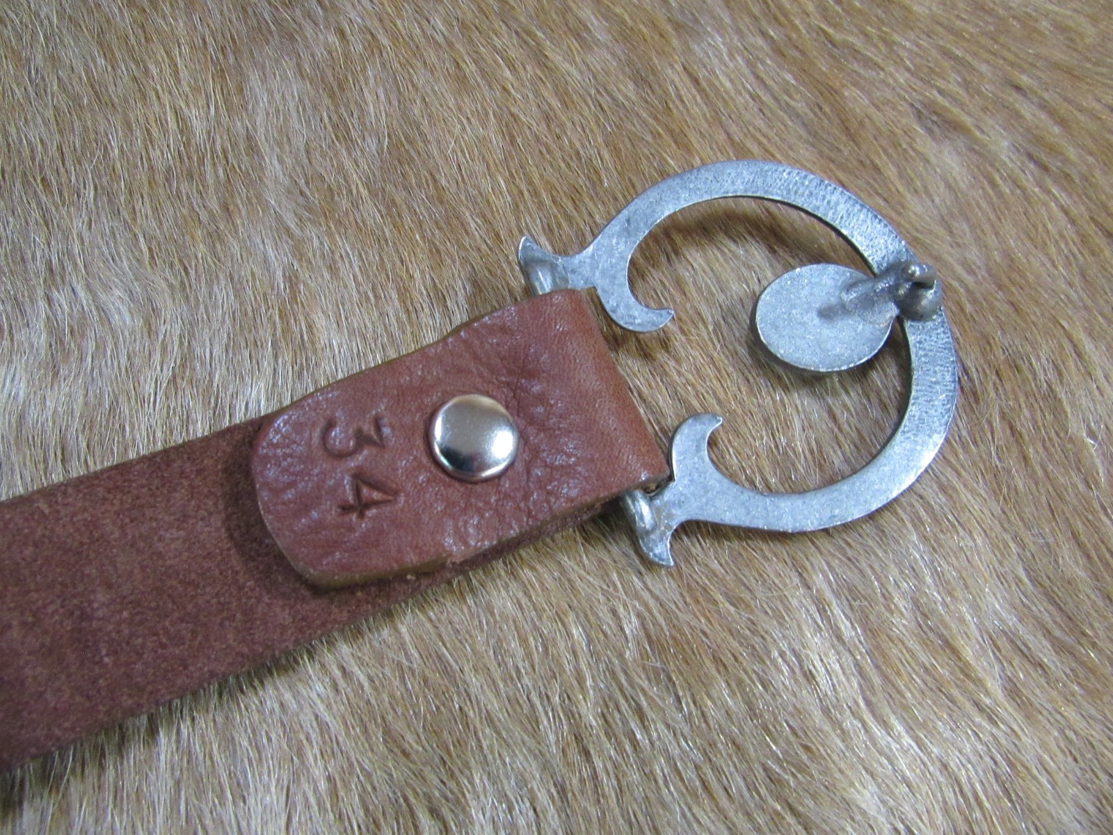 Double D Ranch Four Corners Concho Belt Size L EUC