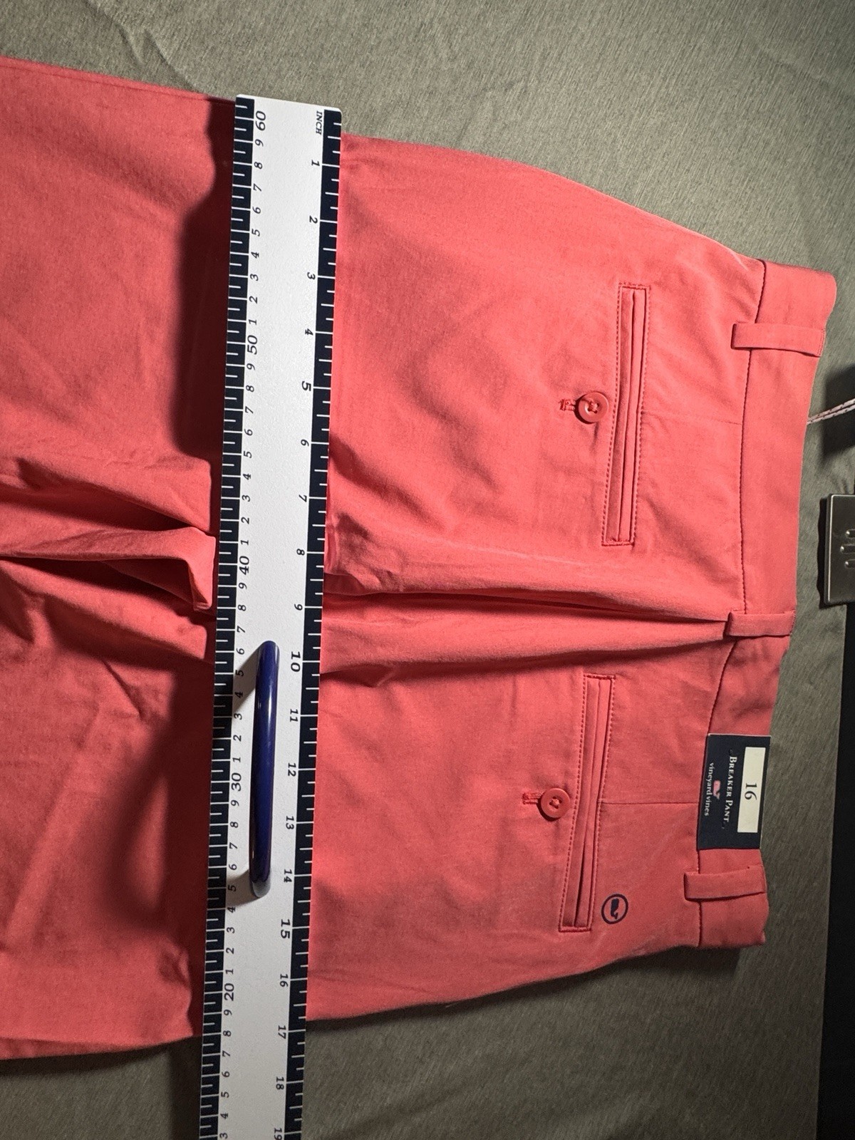 Vineyard Vines Youth Performance Breaker Pants Coral Sailors Red Size 16 NWT