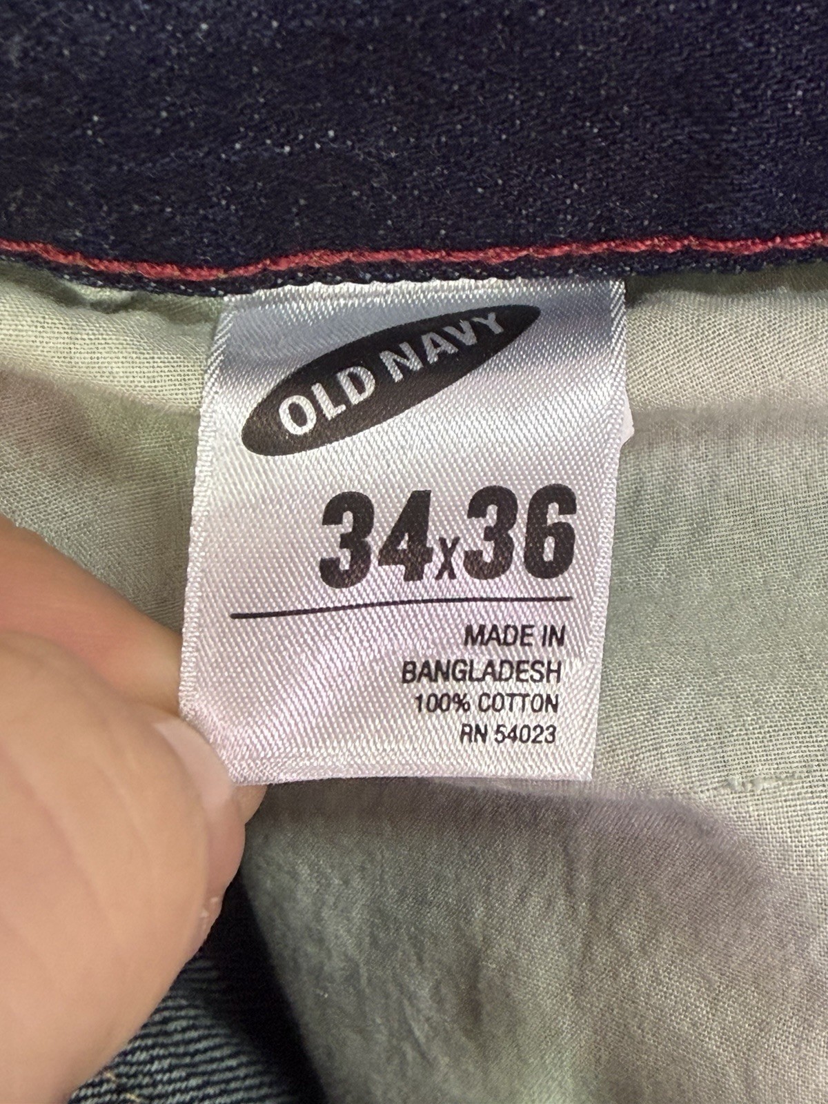 New Old Navy Jeans Mens 34×36 Blue Dark Wash Mid Rise Bootcut Regular Fit