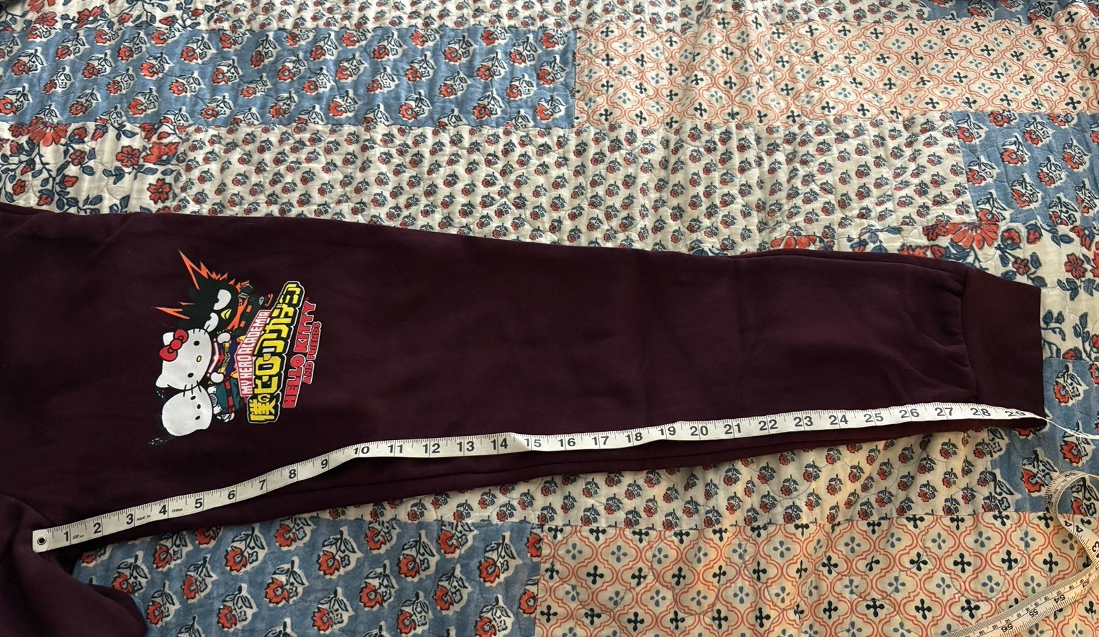 Men’s SZ M 32/34 My Hero Academia Hello Kitty & Friends Jogger Sweatpants~
