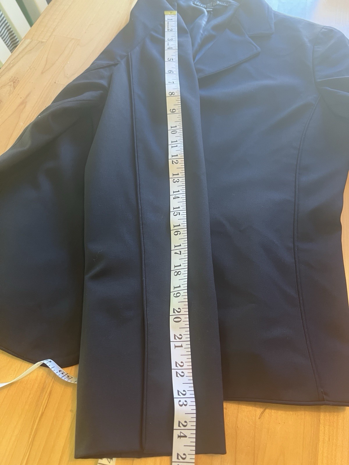 Lafayette 148 New York Black Wool 3-Button Lined Long Sleeve Blazer 10