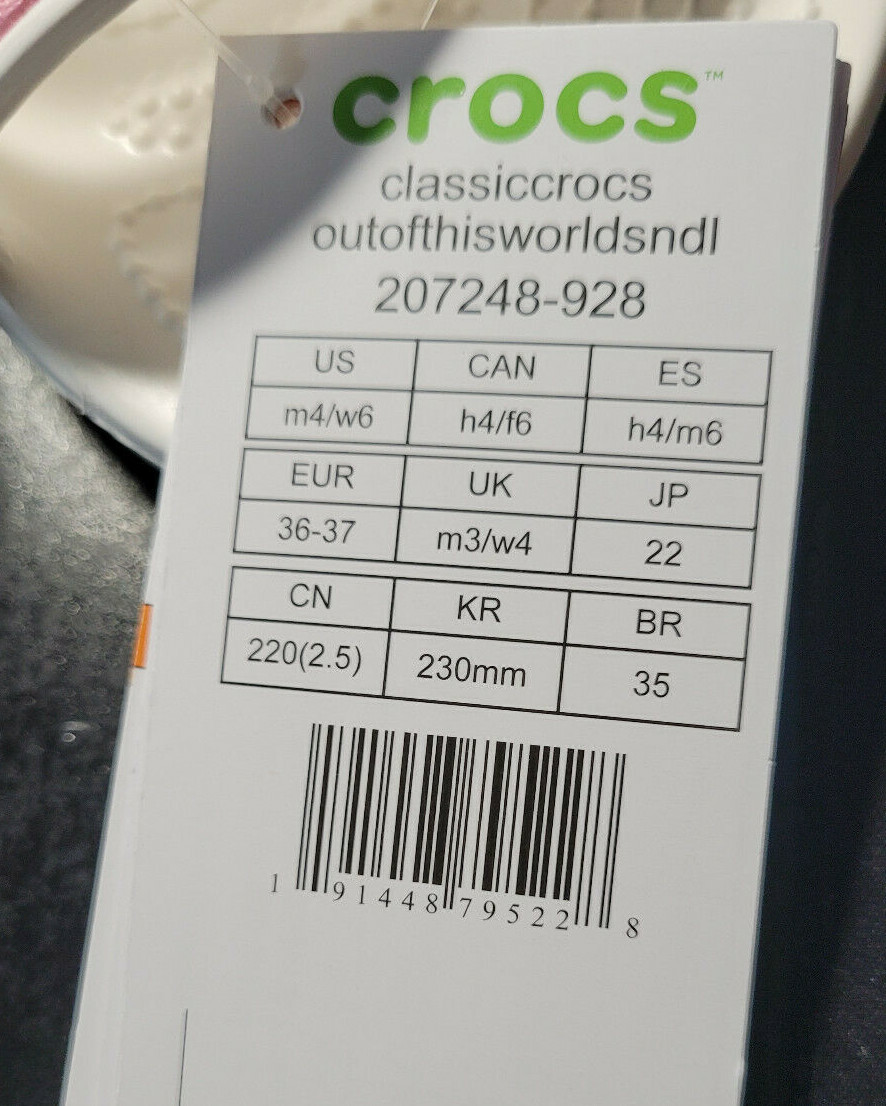Crocs Classic Out of this World Sandals NEW 207248-928 W6 M4