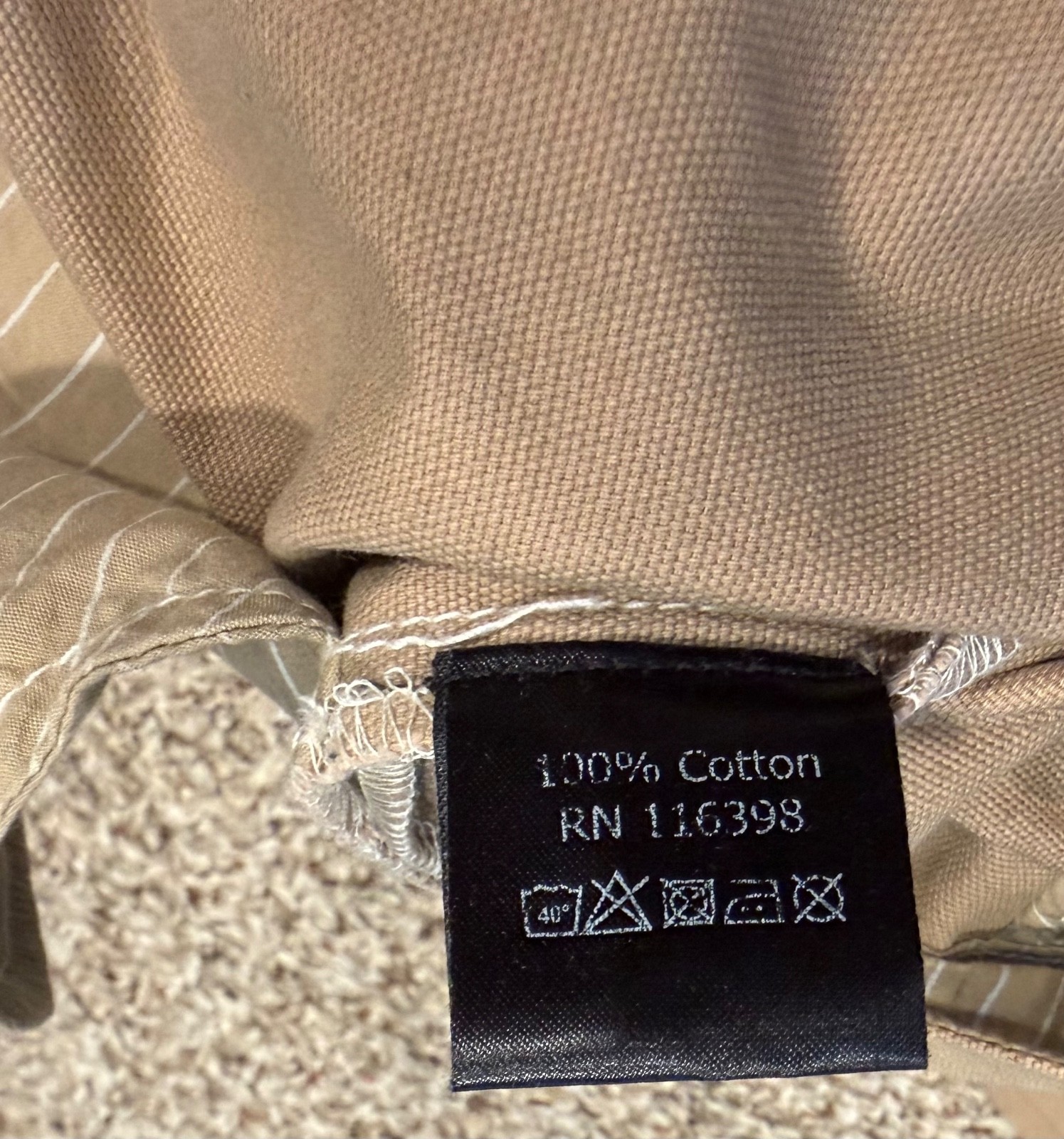 Rogues Gallery Men’s XL Tan Canvas Pants 36×28 Relaxed Straight Contrast Stitch