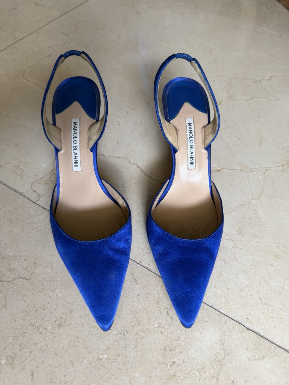 Manolo Blahnik Women’s Slingback Blue Heels Size 41