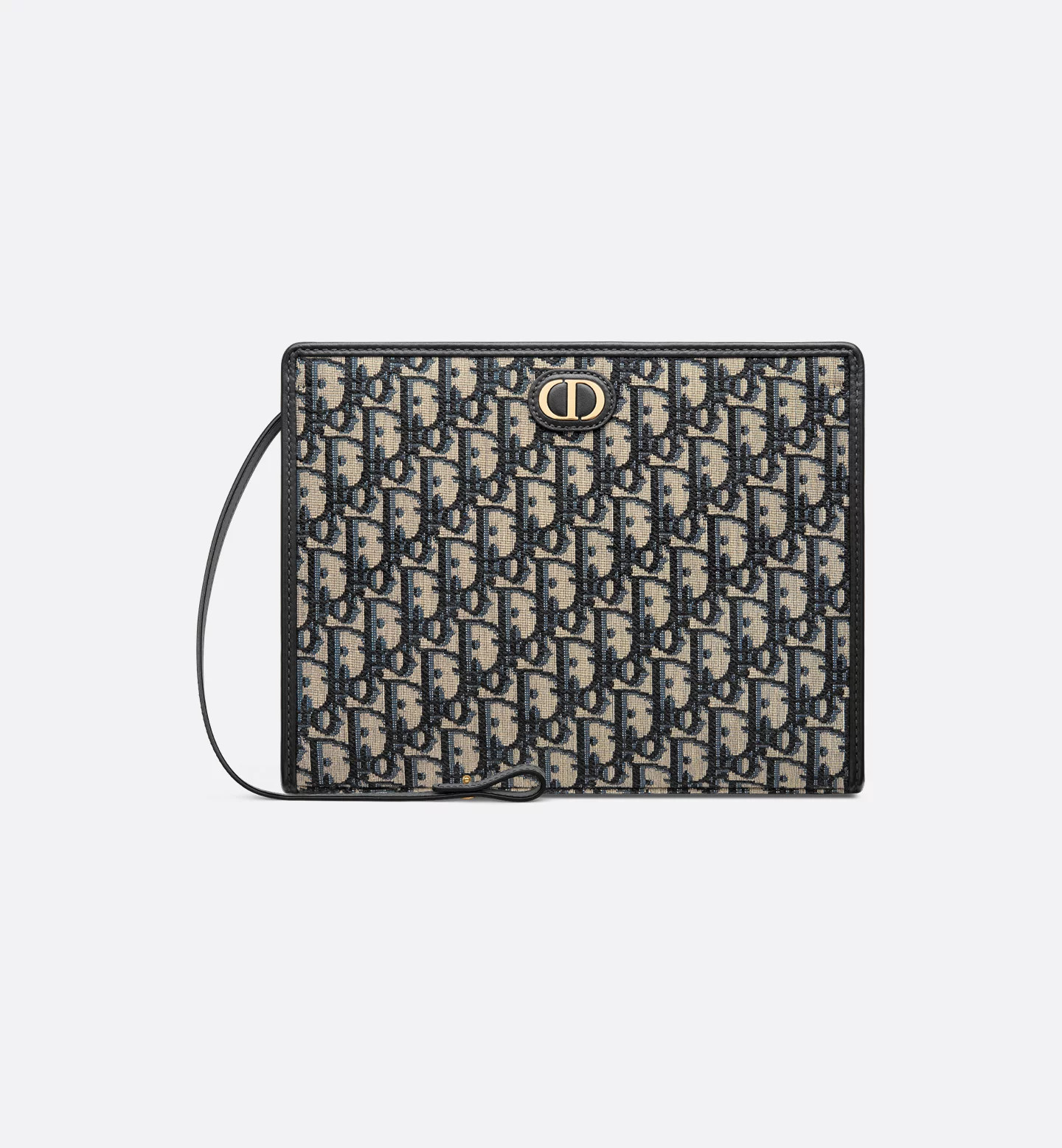 Christian Dior 30 Montaigne Dea Pouch Blue Oblique Jacquard 10.2×2.1 x7.8 in