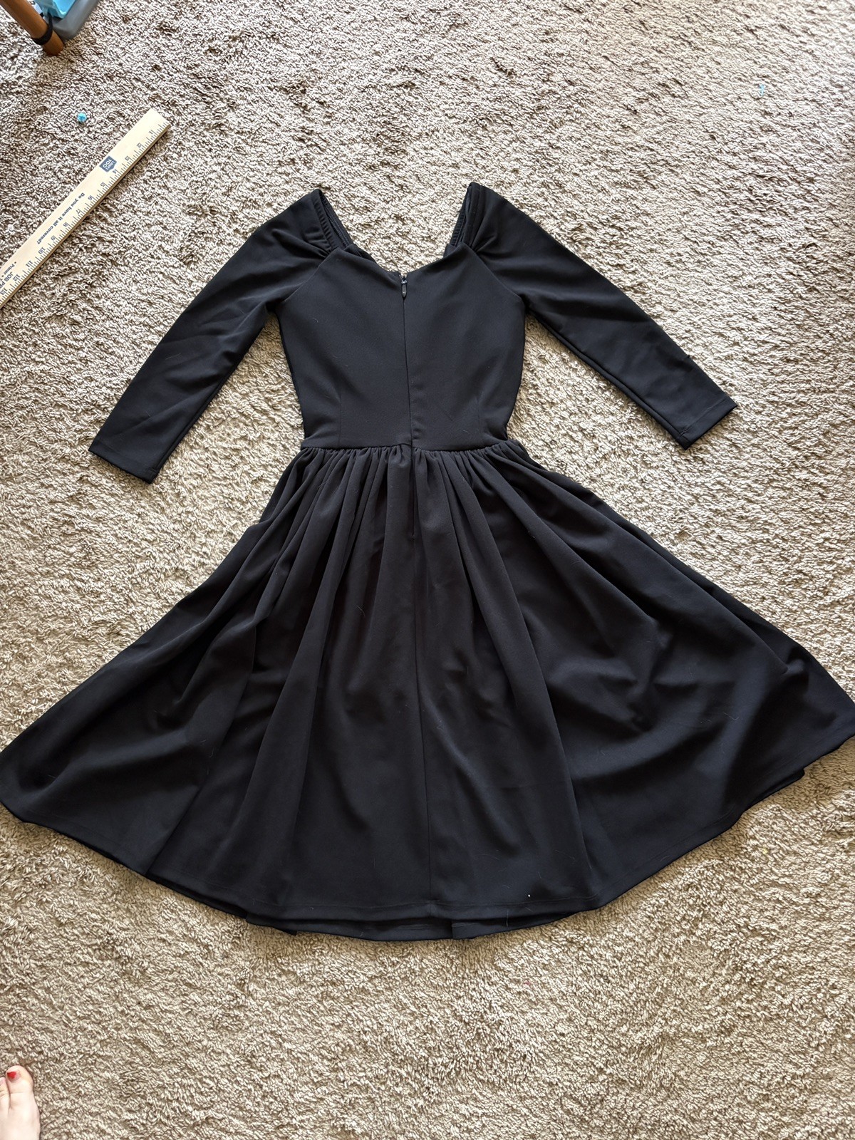 Vixen by Micheline Pitt Starlet Swing Dress Pinup Rockabilly Black XS