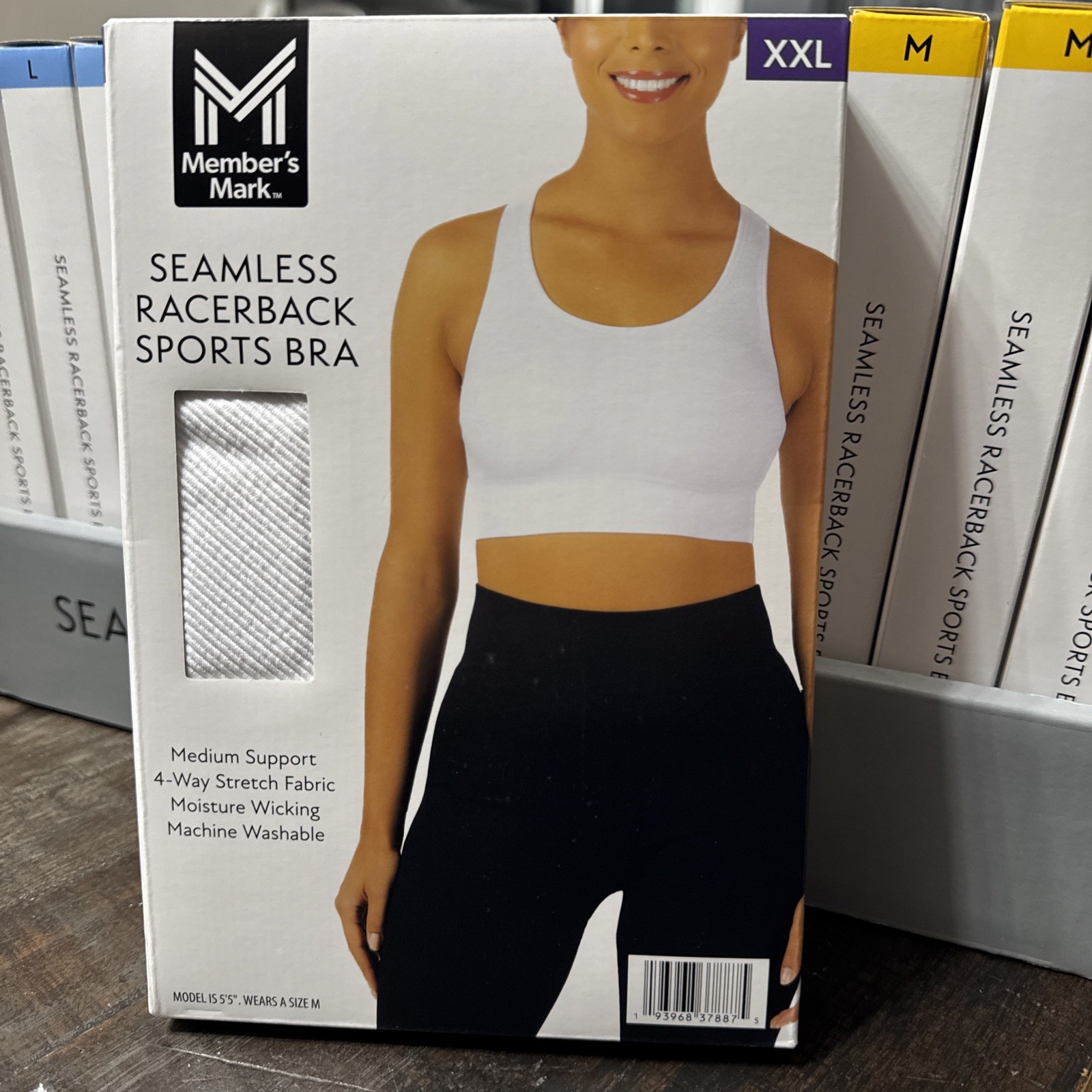 Member’s Mark Women’s Seamless Racerback Medium Support Sports Bra