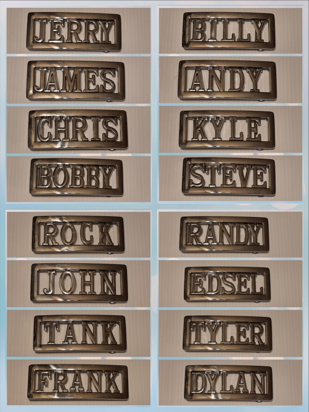 Personalized Custom Name Metal Belt Buckle -Put your name / word or# on a Buckle