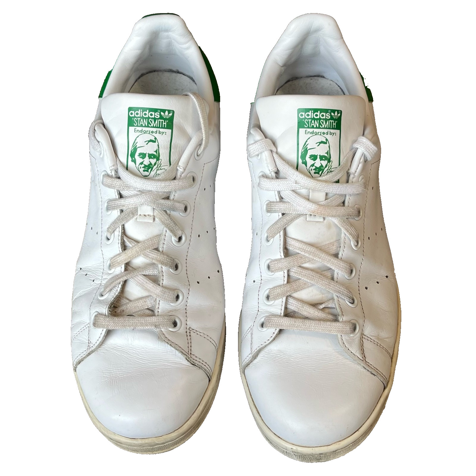 Adidas Stan Smith Tennis Shoes Casual Sneaker White Green Men 12 UK 11 EU 46 2/3