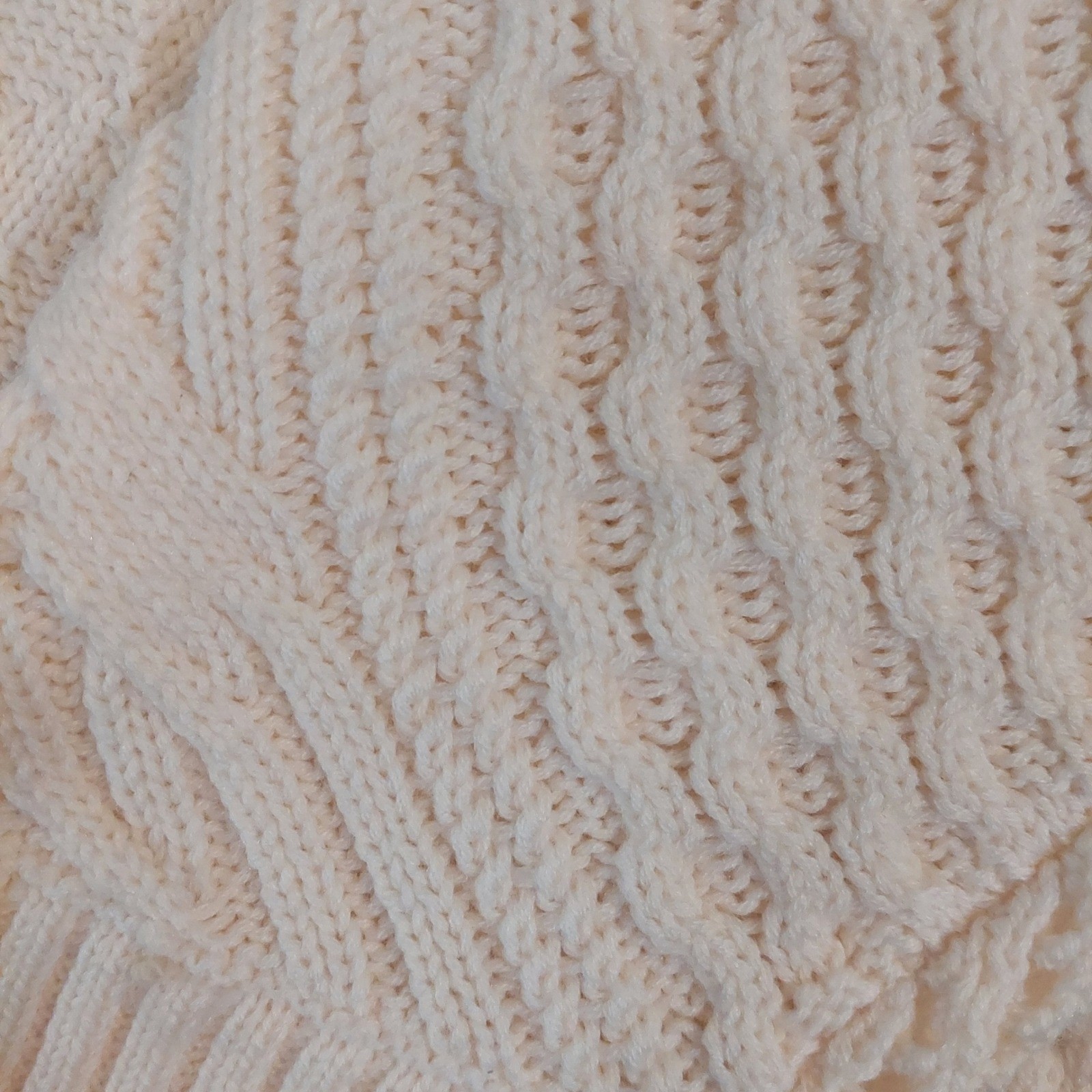 Murano Mens Cream Cable Knit Merino Wool Blend Sweater XL Inflorescence