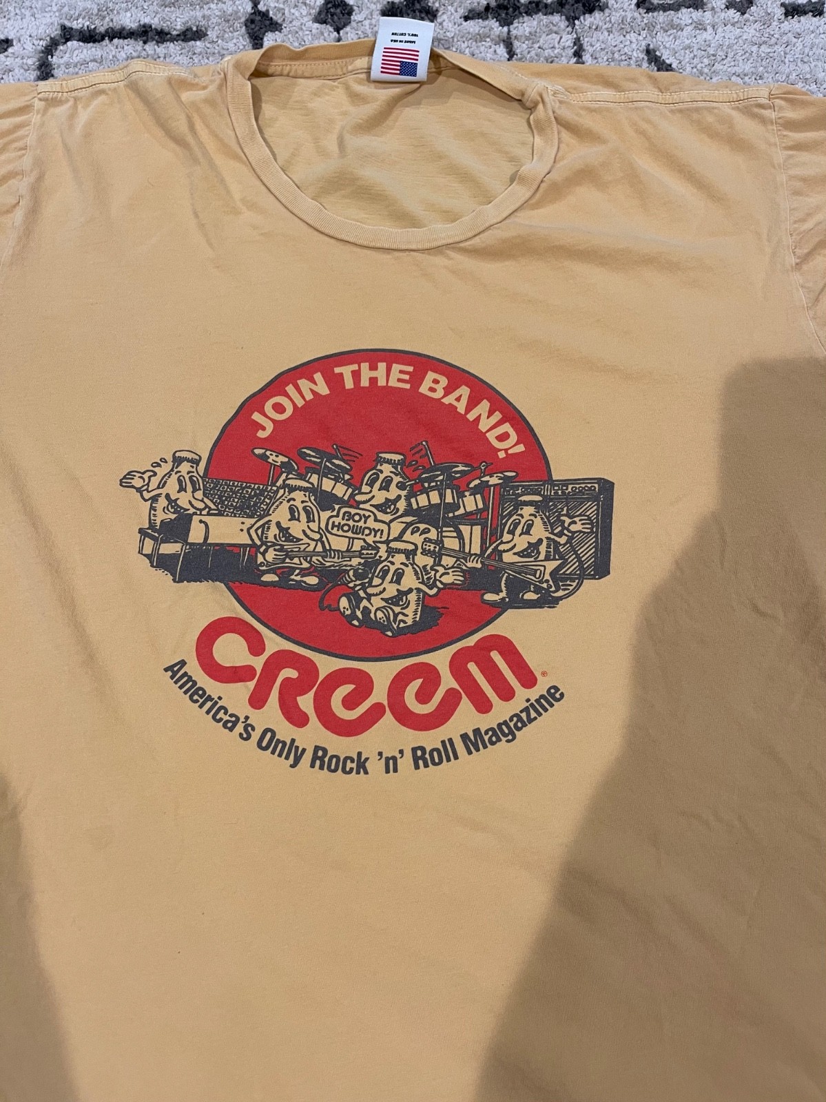 Creem Magazine – “Boy Howdy” – Yellow/Beige XL Archive Collectionw