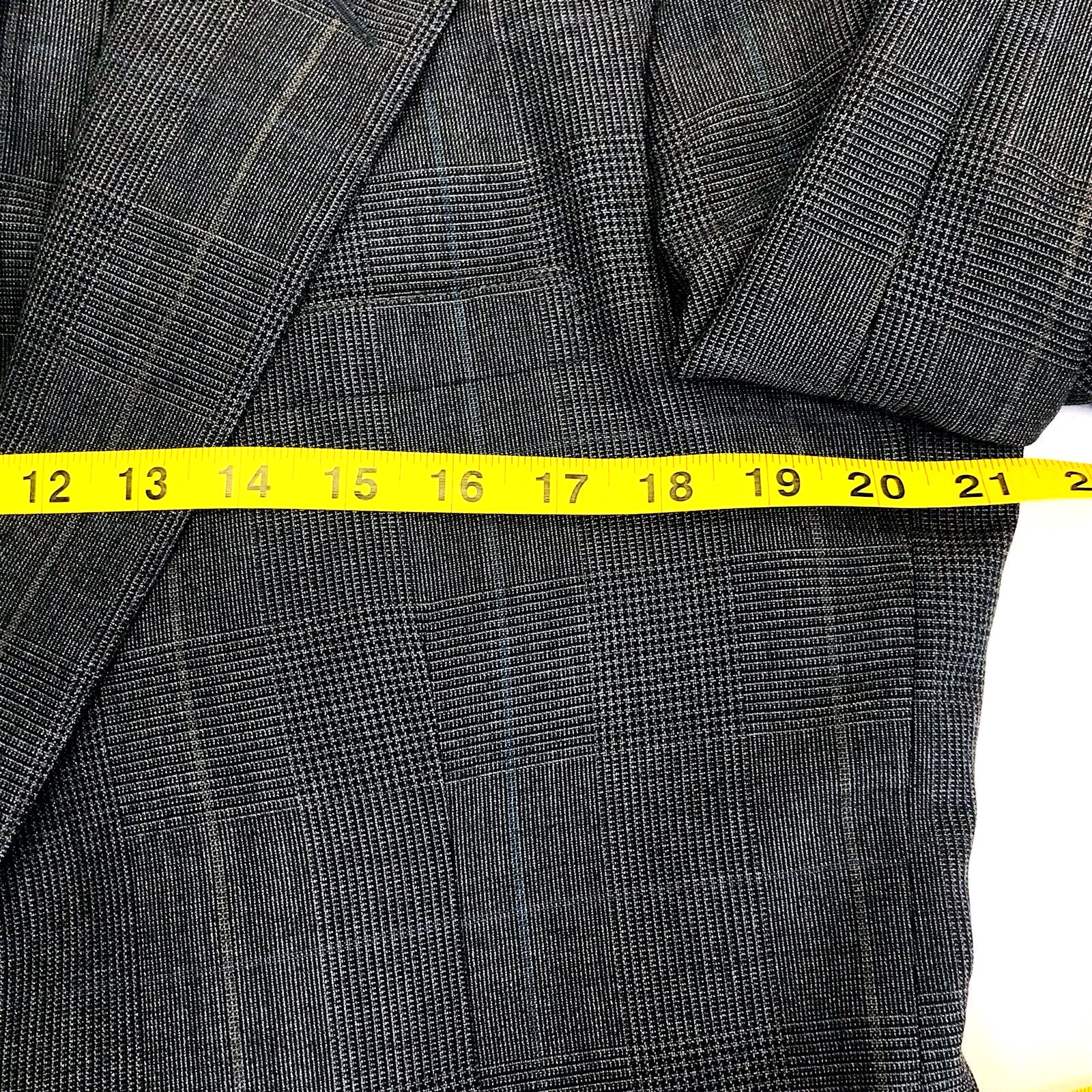 Andhurst Vintage Suit Glen Plaid Gray 42 Pants 36 Pleated No Cuff Preppy Career