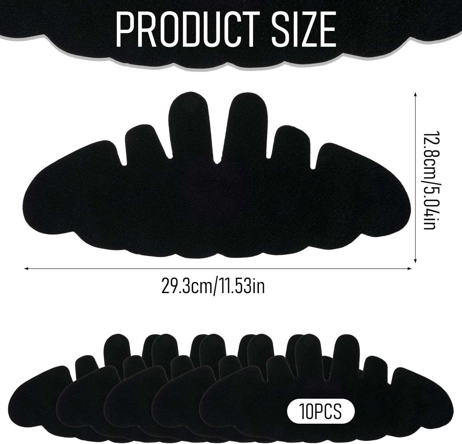 10Pcs Flexible Hat Shaper Inserts Sweat Liner Washable Reshaper for Baseball Cap