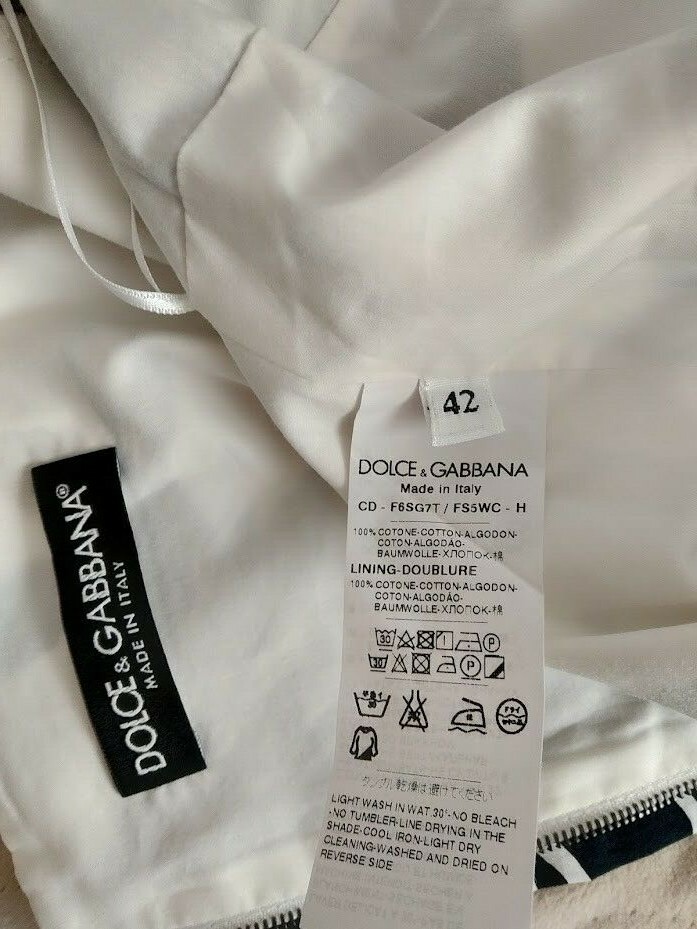 🆓US🛃 FW2015 Dolce&Gabbana black roses floral printed cotton dress IT 42