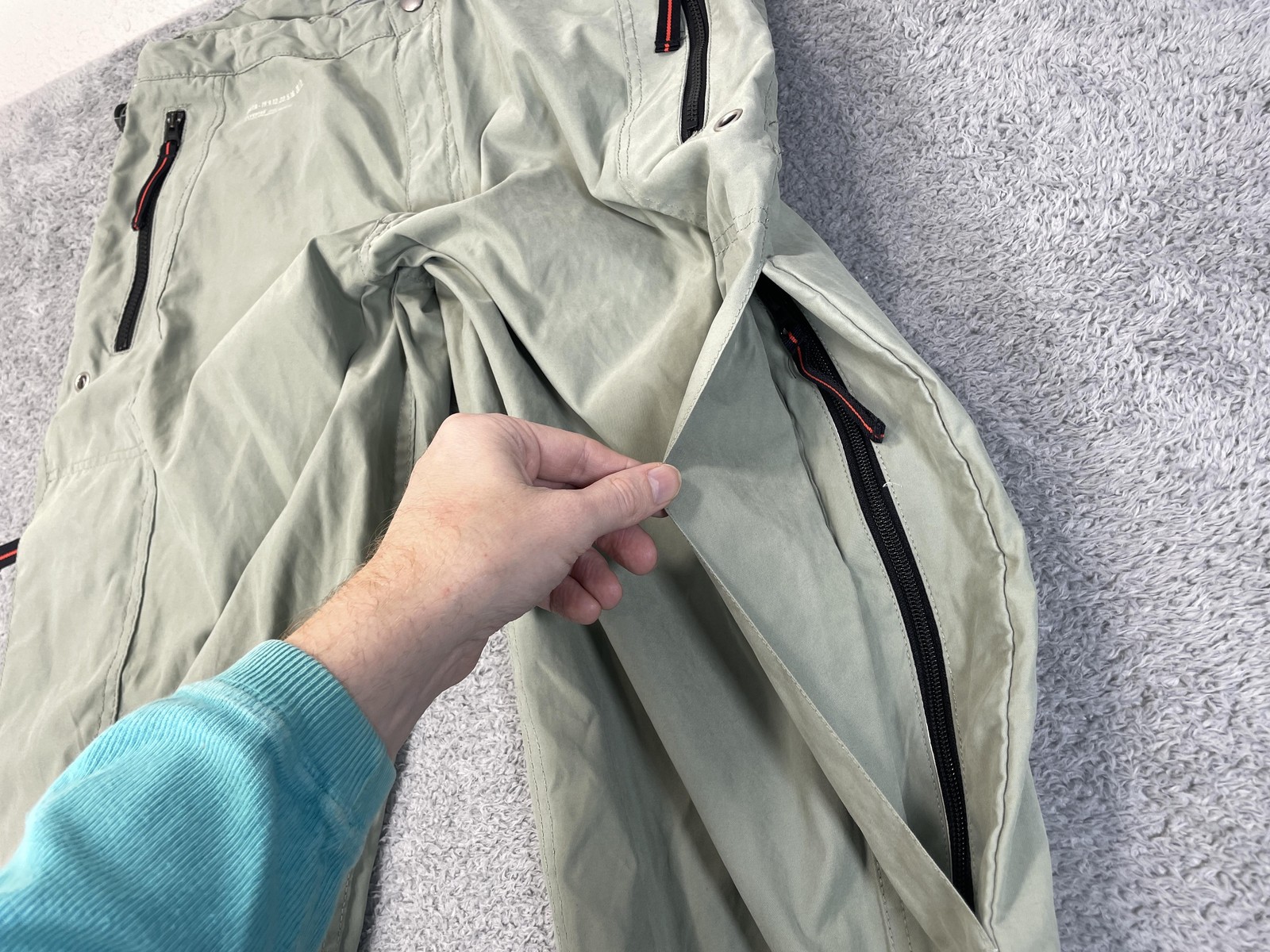 Levis Silvertab Pants Men Large 34 Baggy Tech Cargo Cinch Hem Parachute Military